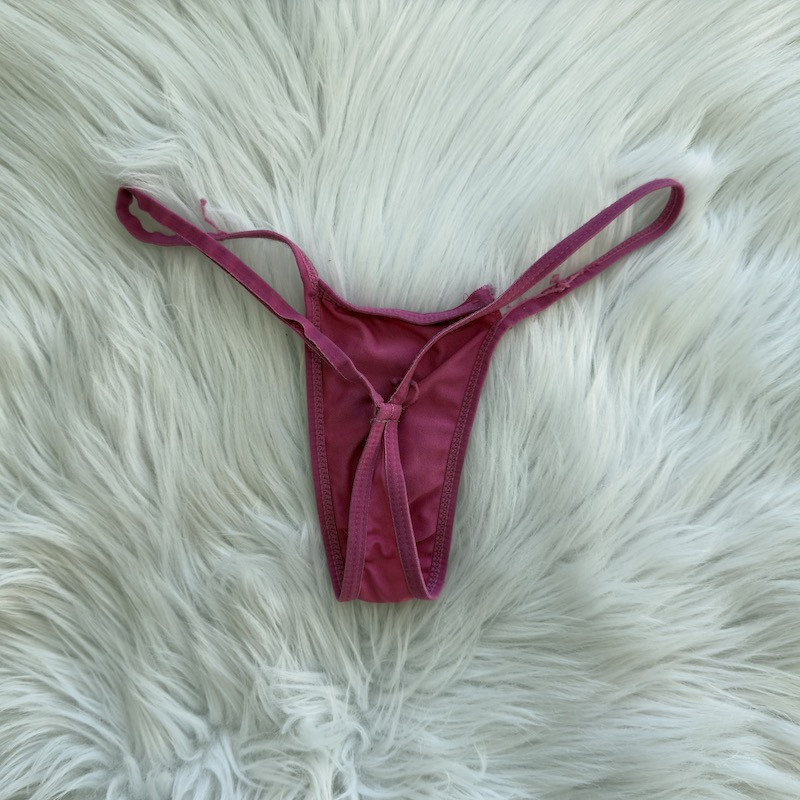 ripped pink thong