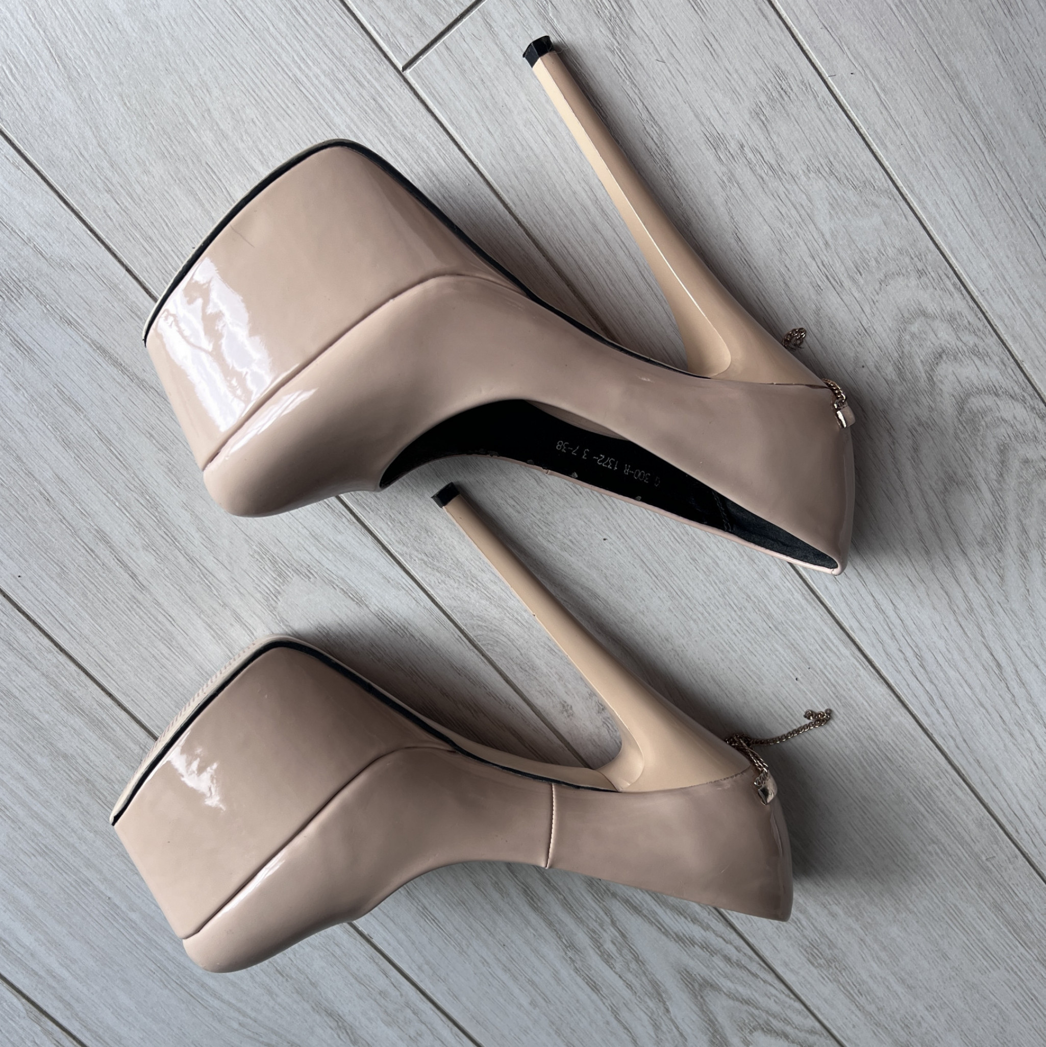 Beige Worn High Heels