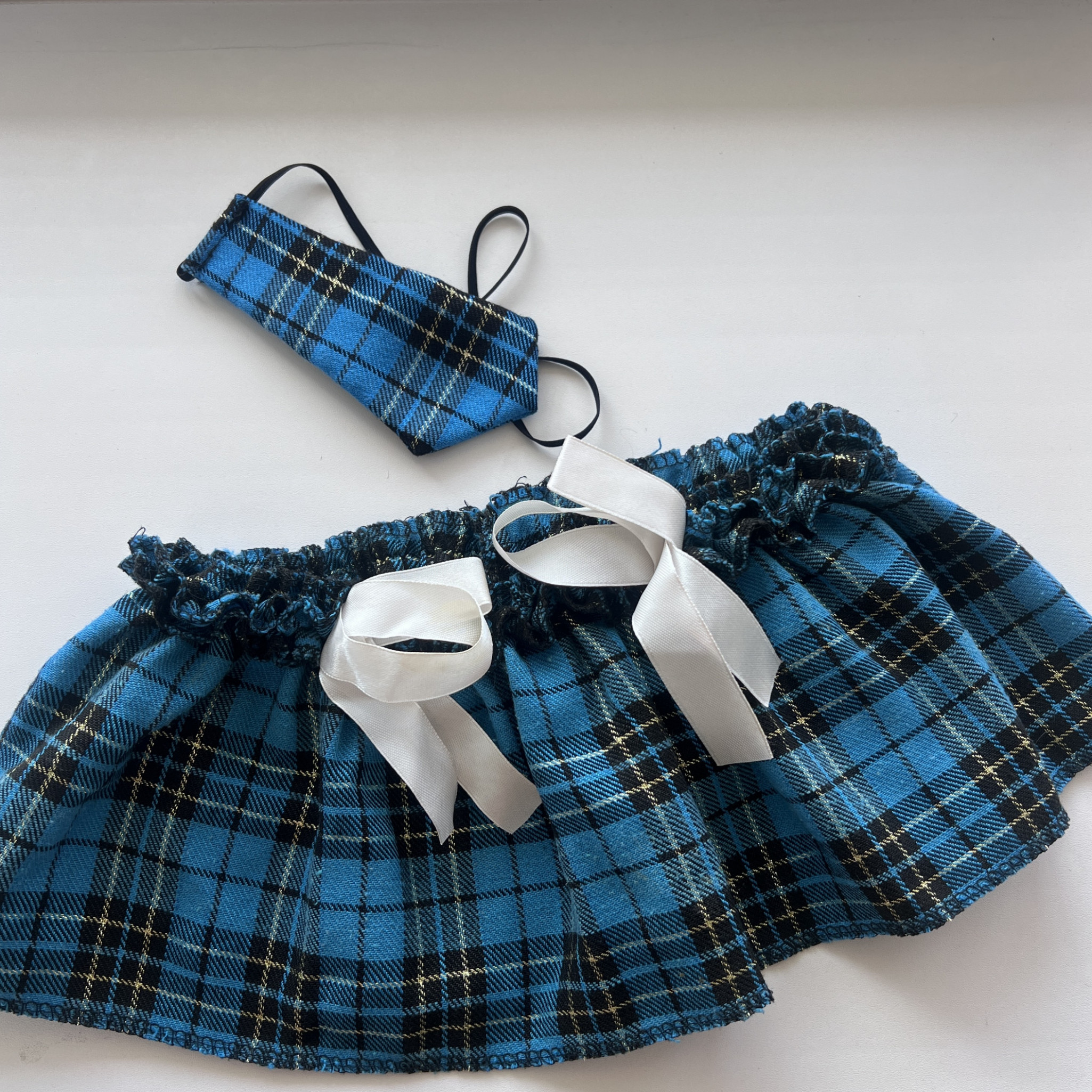 Mini Skirt and Tie Random Panties as a Gift