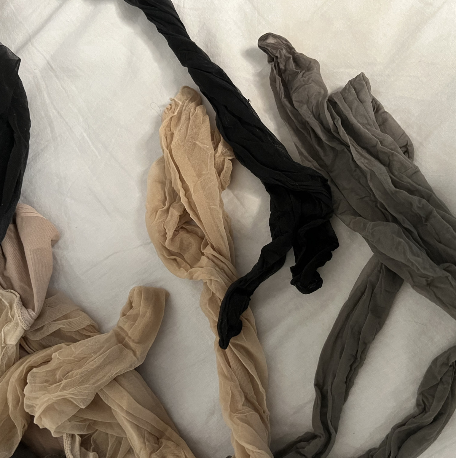 Worn seamless pantyhose