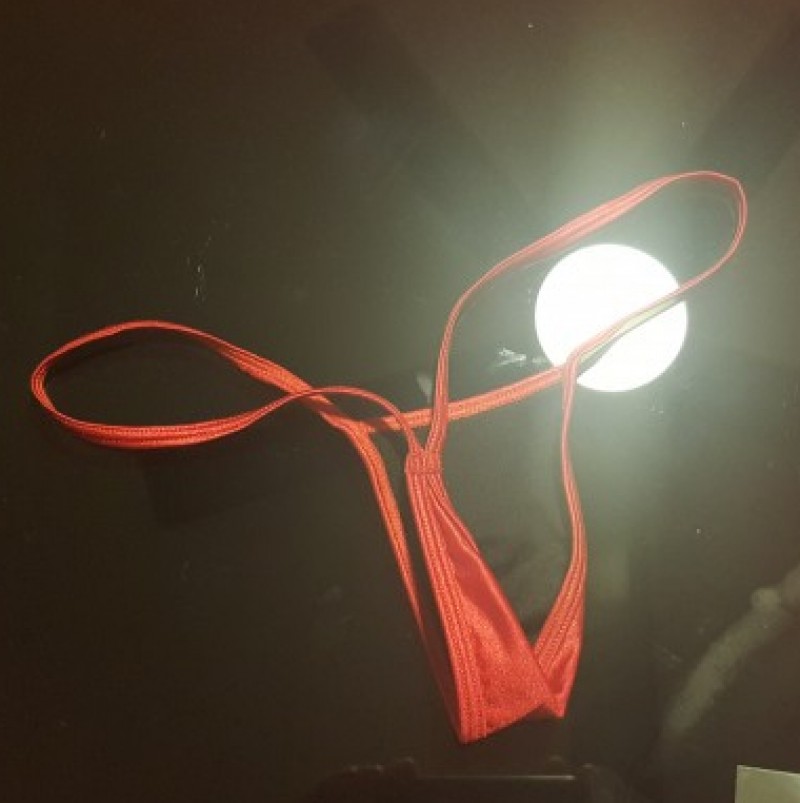 red micro thong