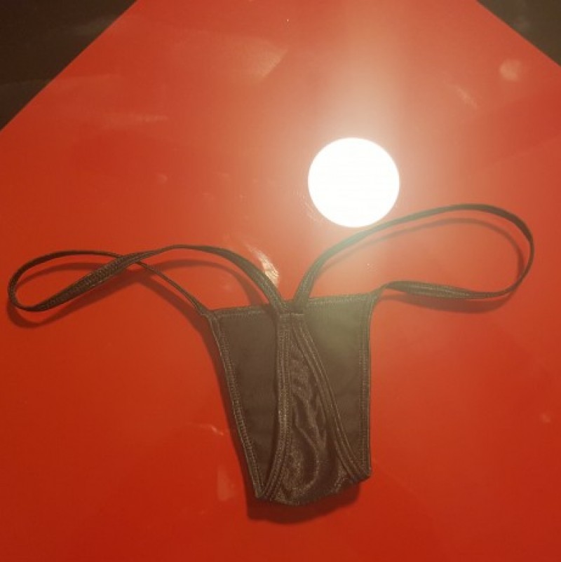 black micro thong