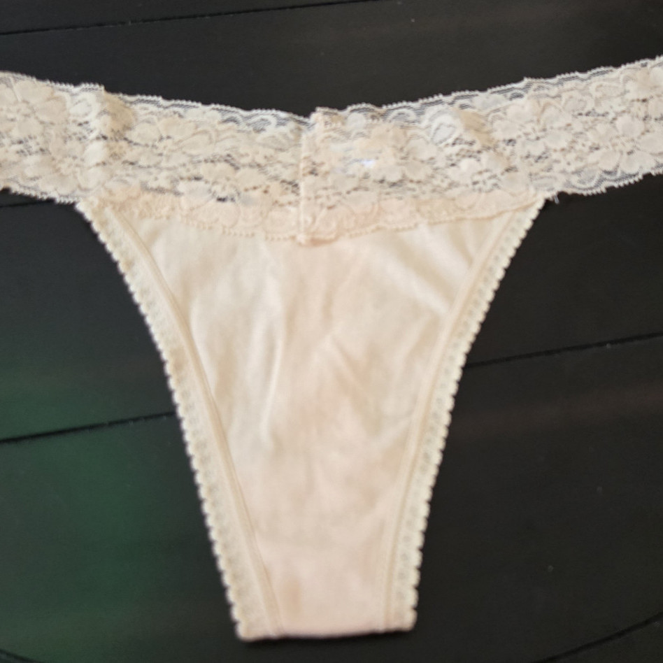 Buttercup Yellow Thong Riding Up Kittens Cracks