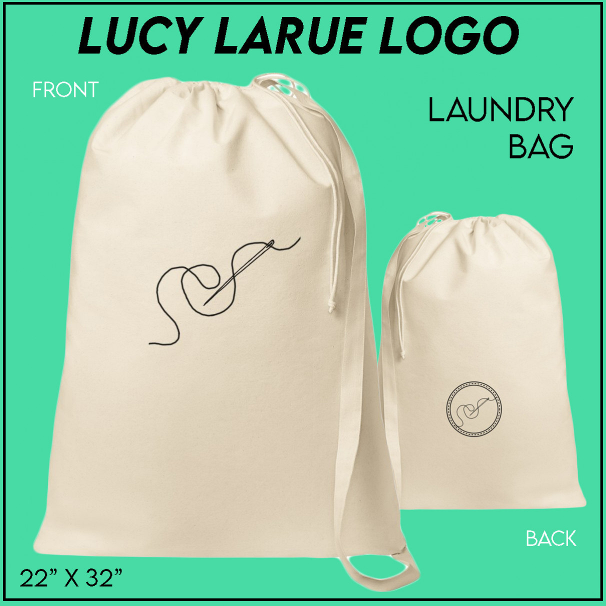 Lucy LaRue Logo Laundry Bag