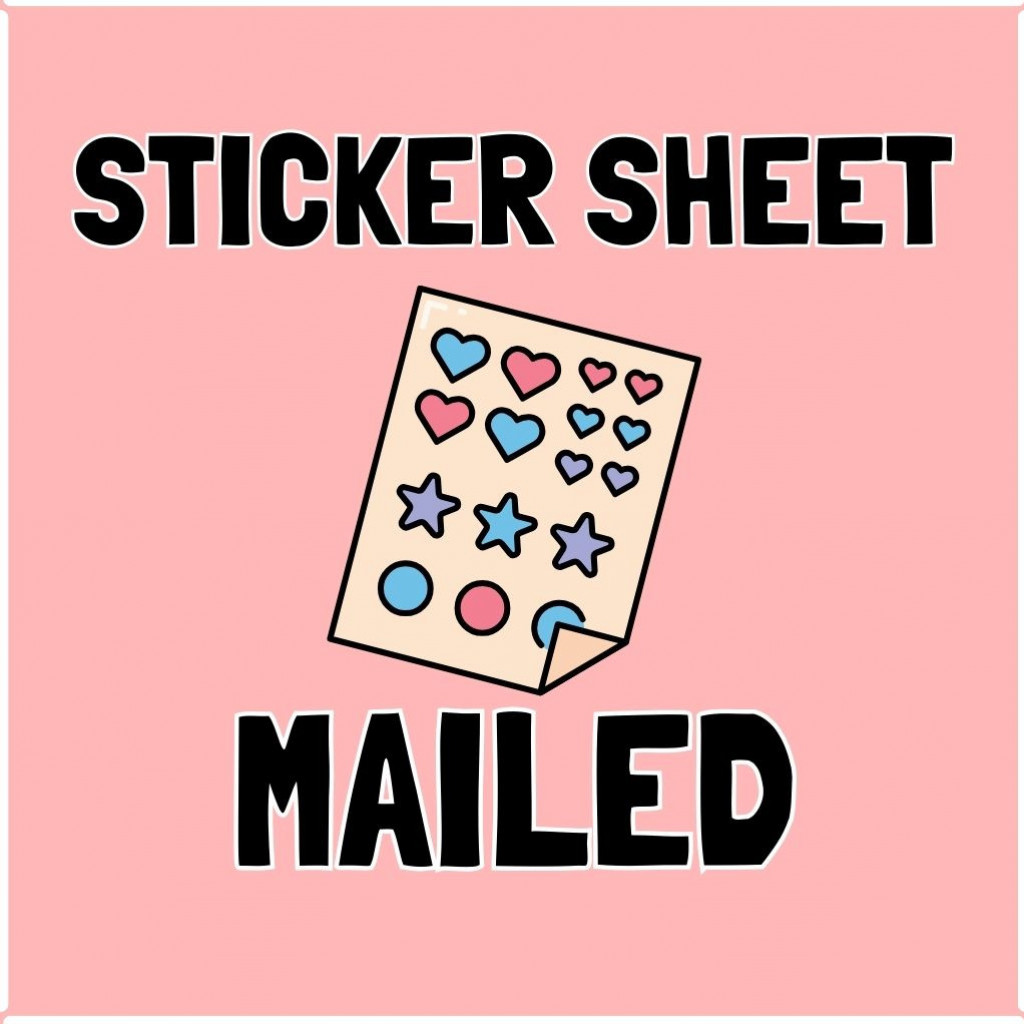 STICKER SHEET MAILED