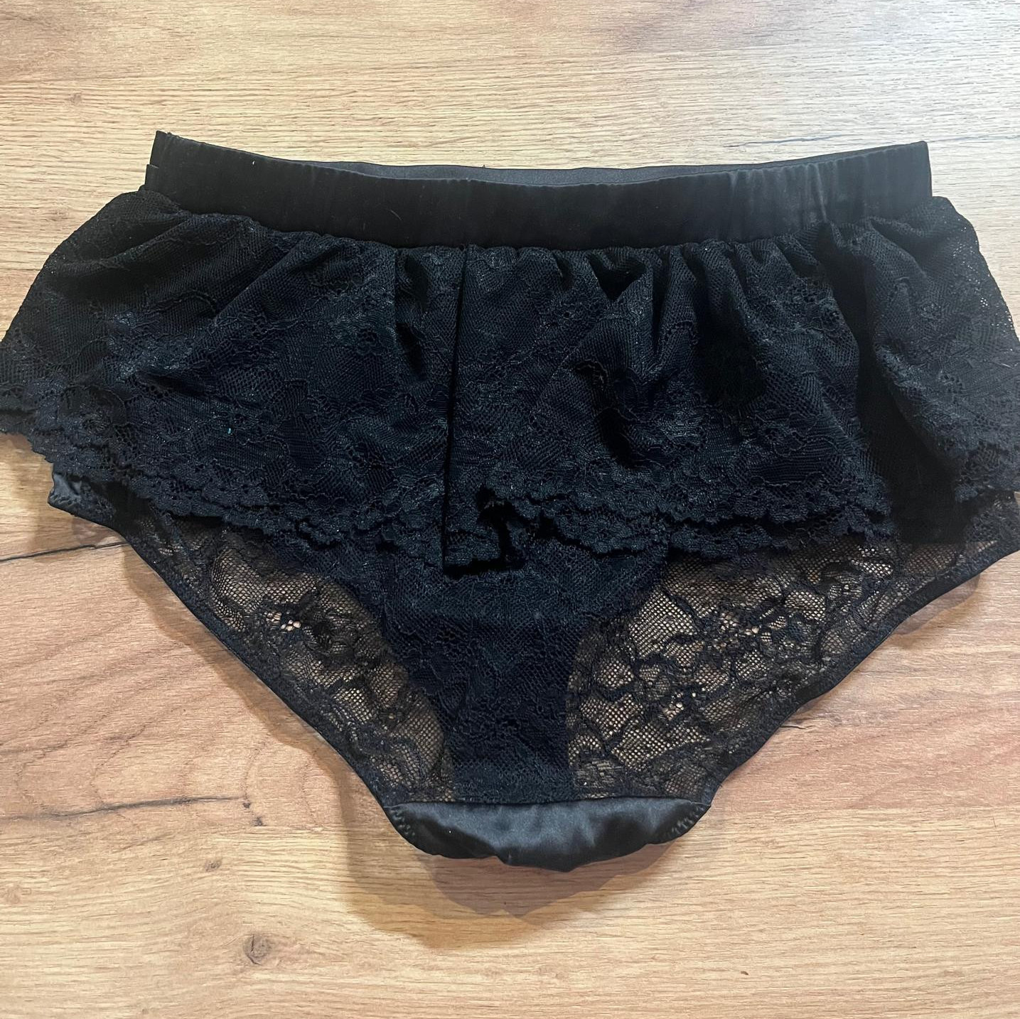 Black Lace Panties  Worn for Two Days
