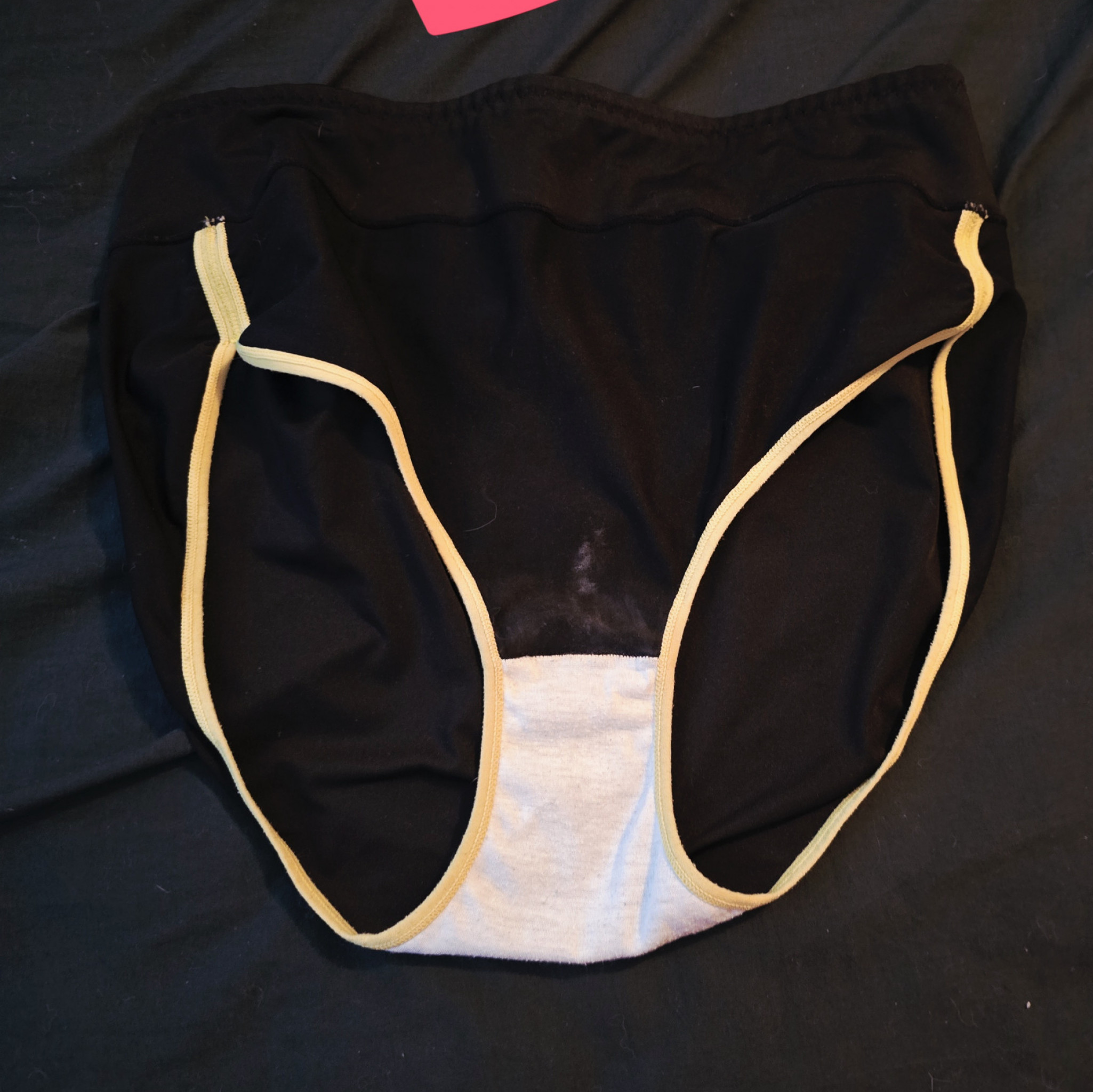 BBW Spandex and cotton black and yellow panties