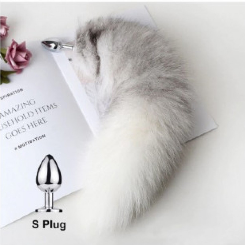 Separable Anal Plug Real Fox Tail
