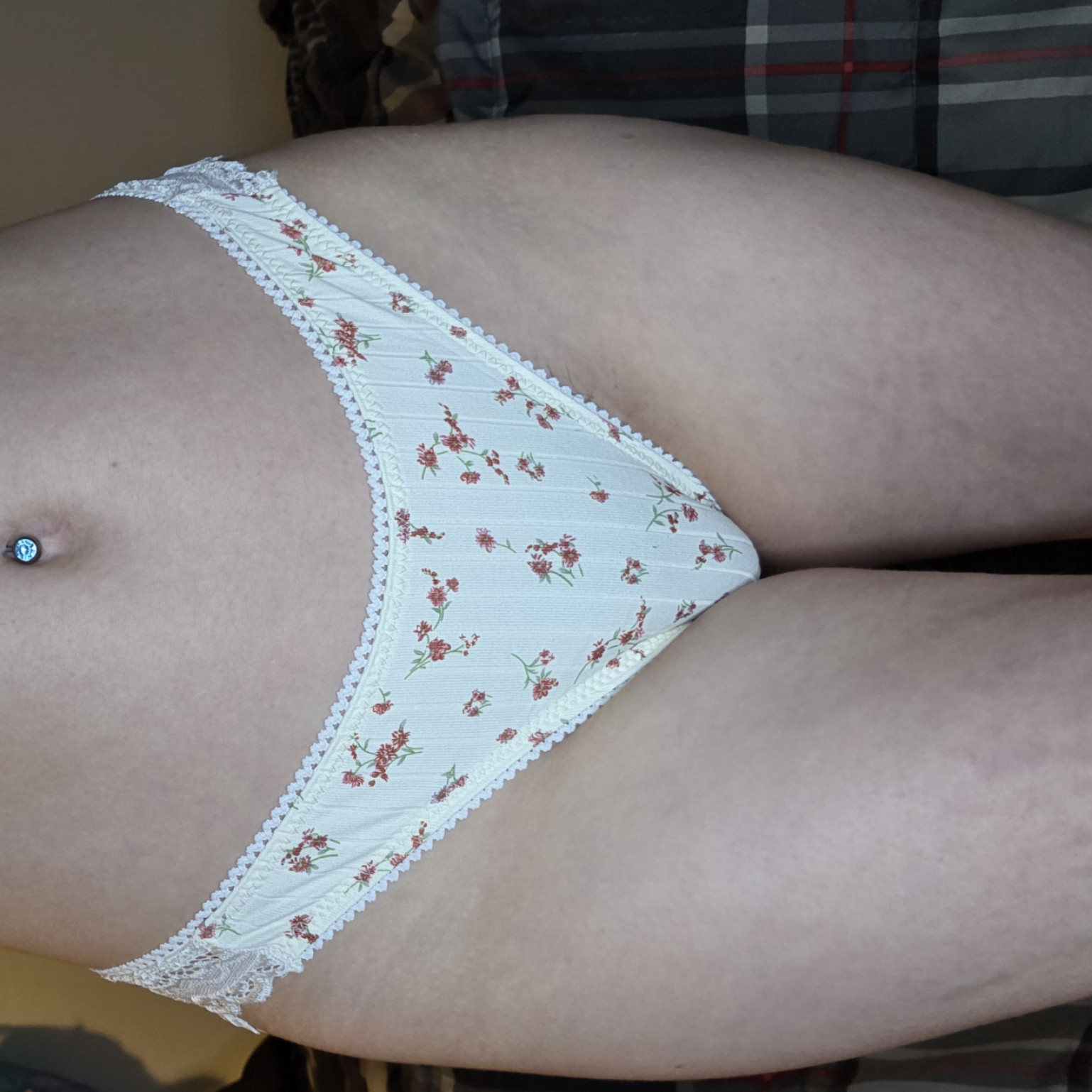 white panties with lace back