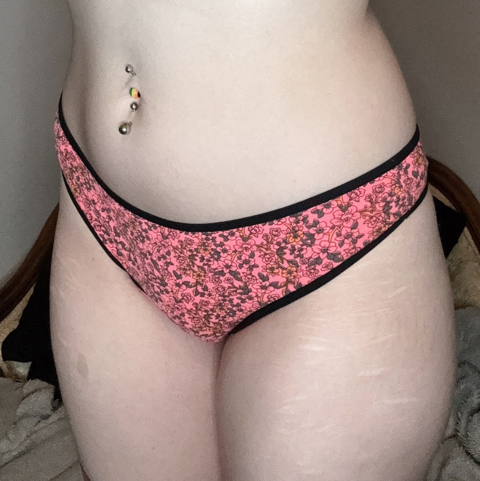 Pink Flower Thong