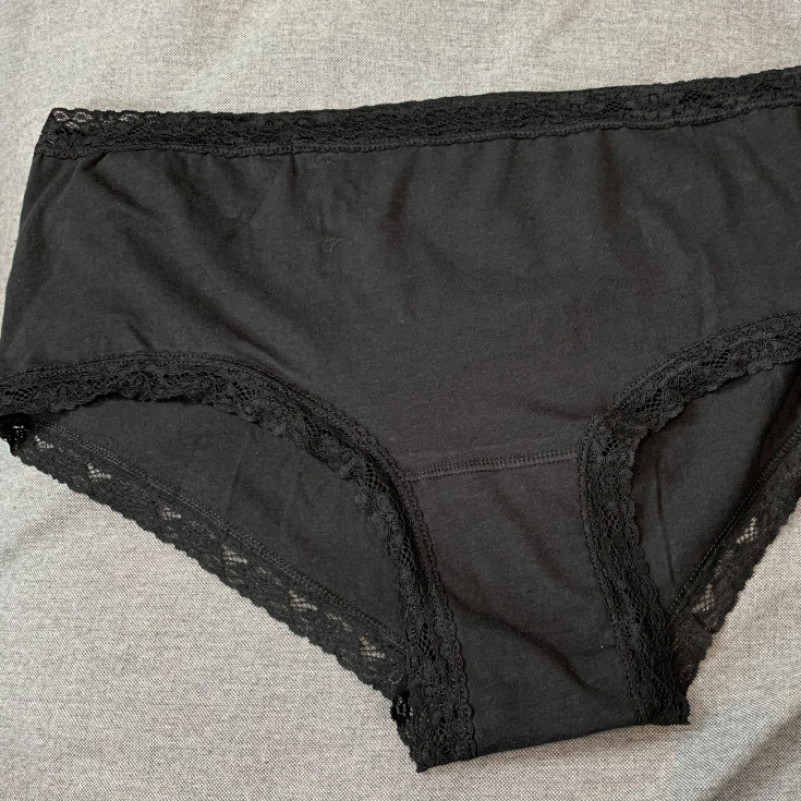 Black cotton panties
