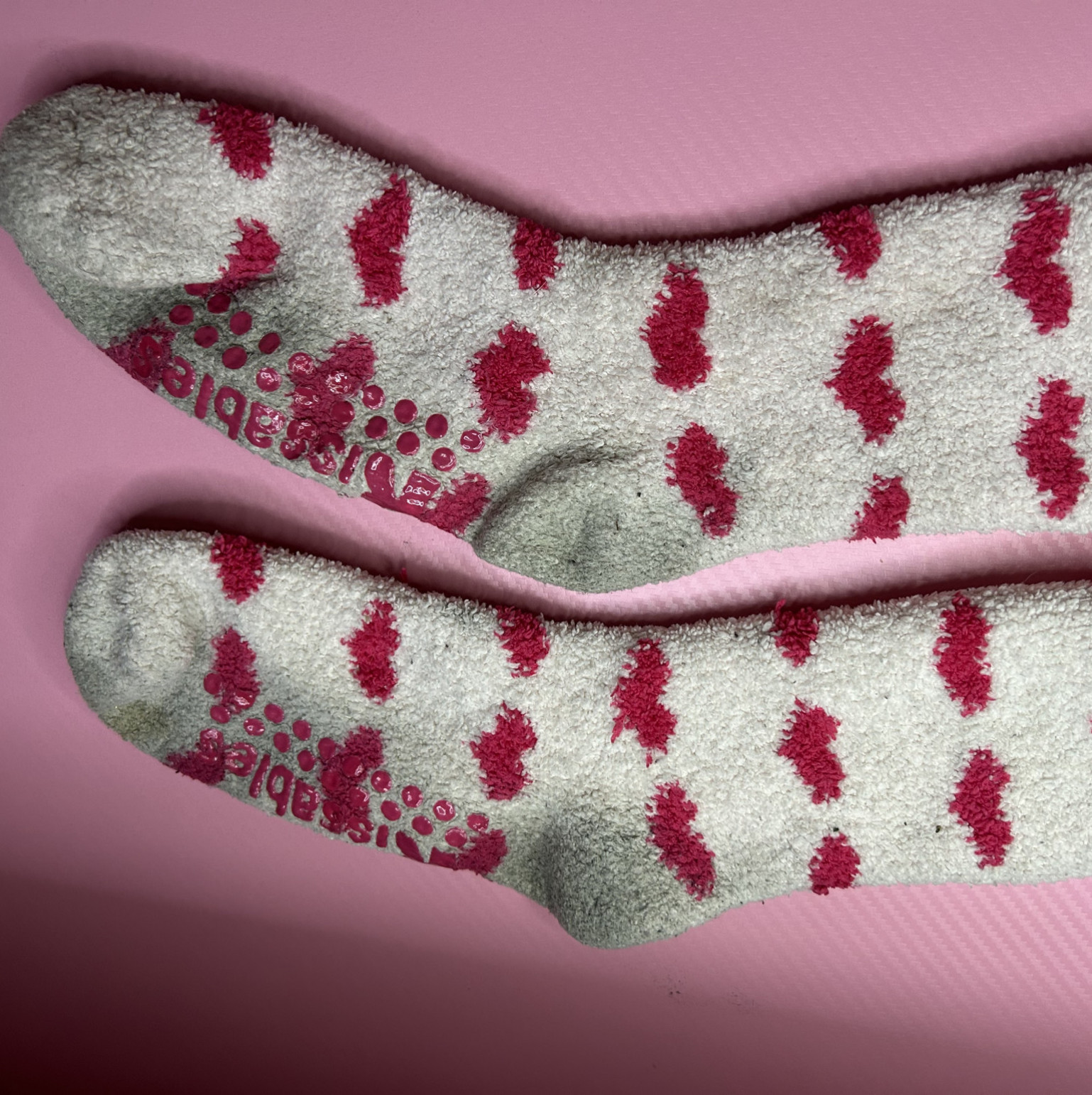 My Favorite Pink Heart Socks Loved Worn and Yours Forever