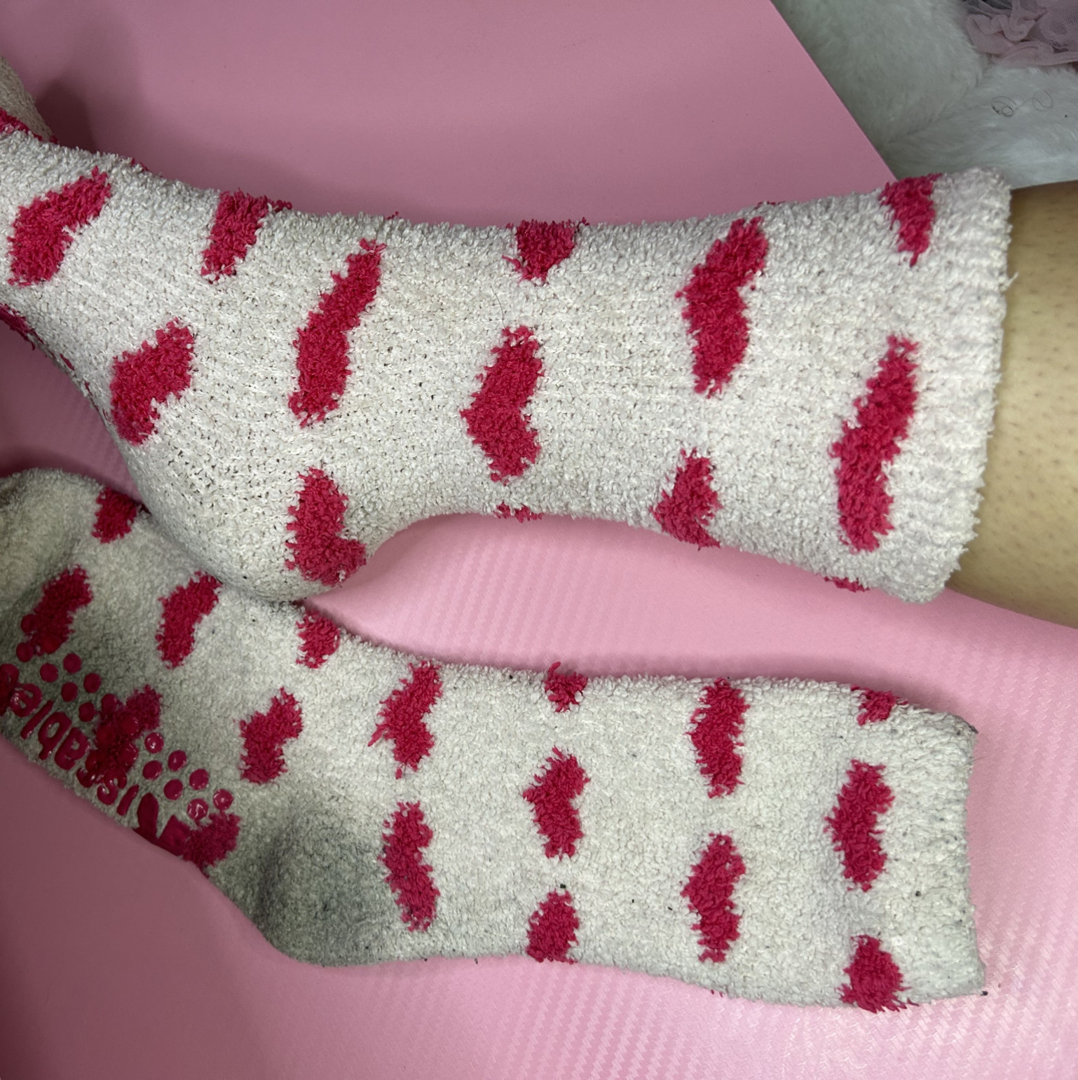 My Favorite Pink Heart Socks Loved Worn and Yours Forever