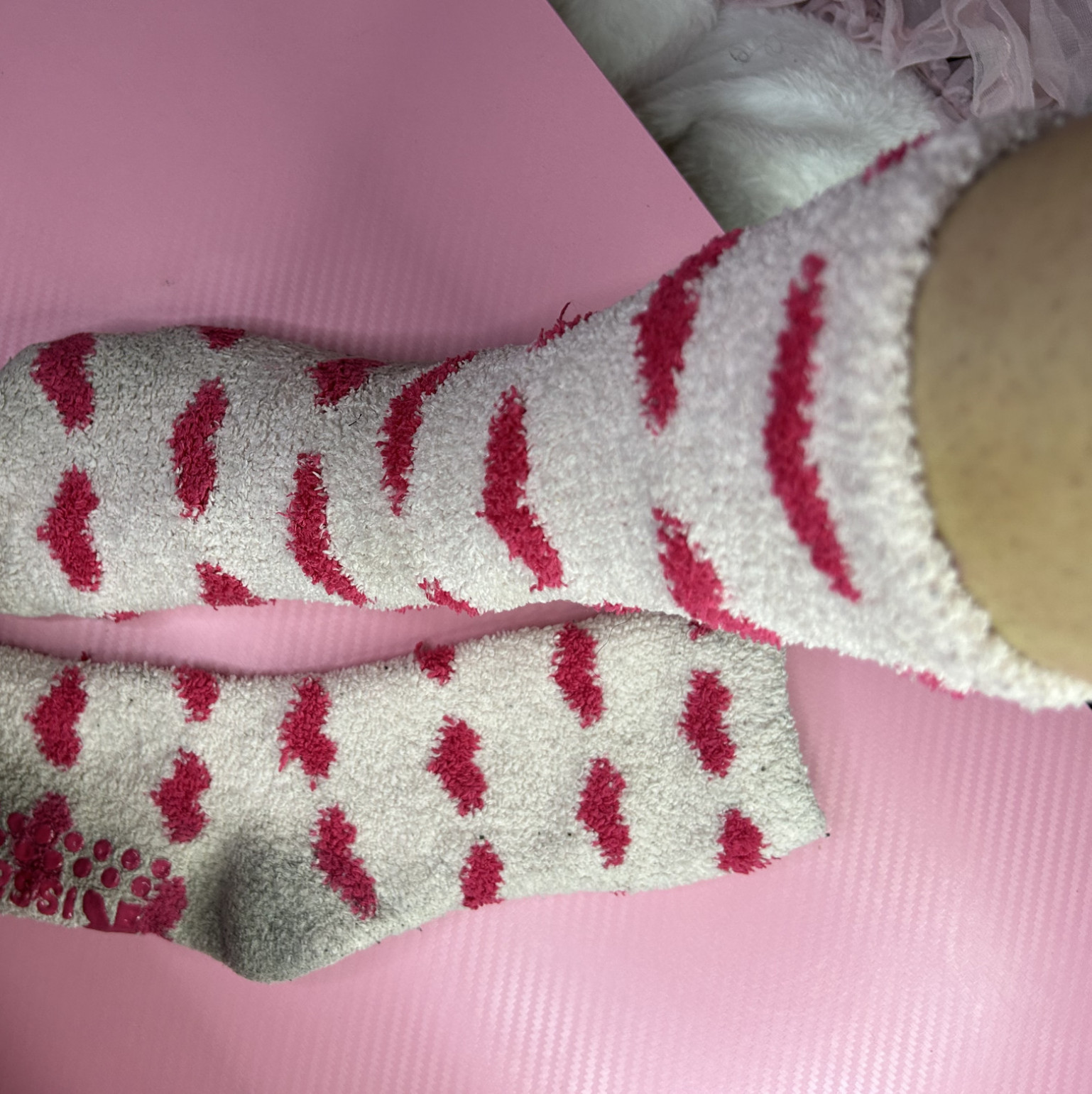 My Favorite Pink Heart Socks Loved Worn and Yours Forever
