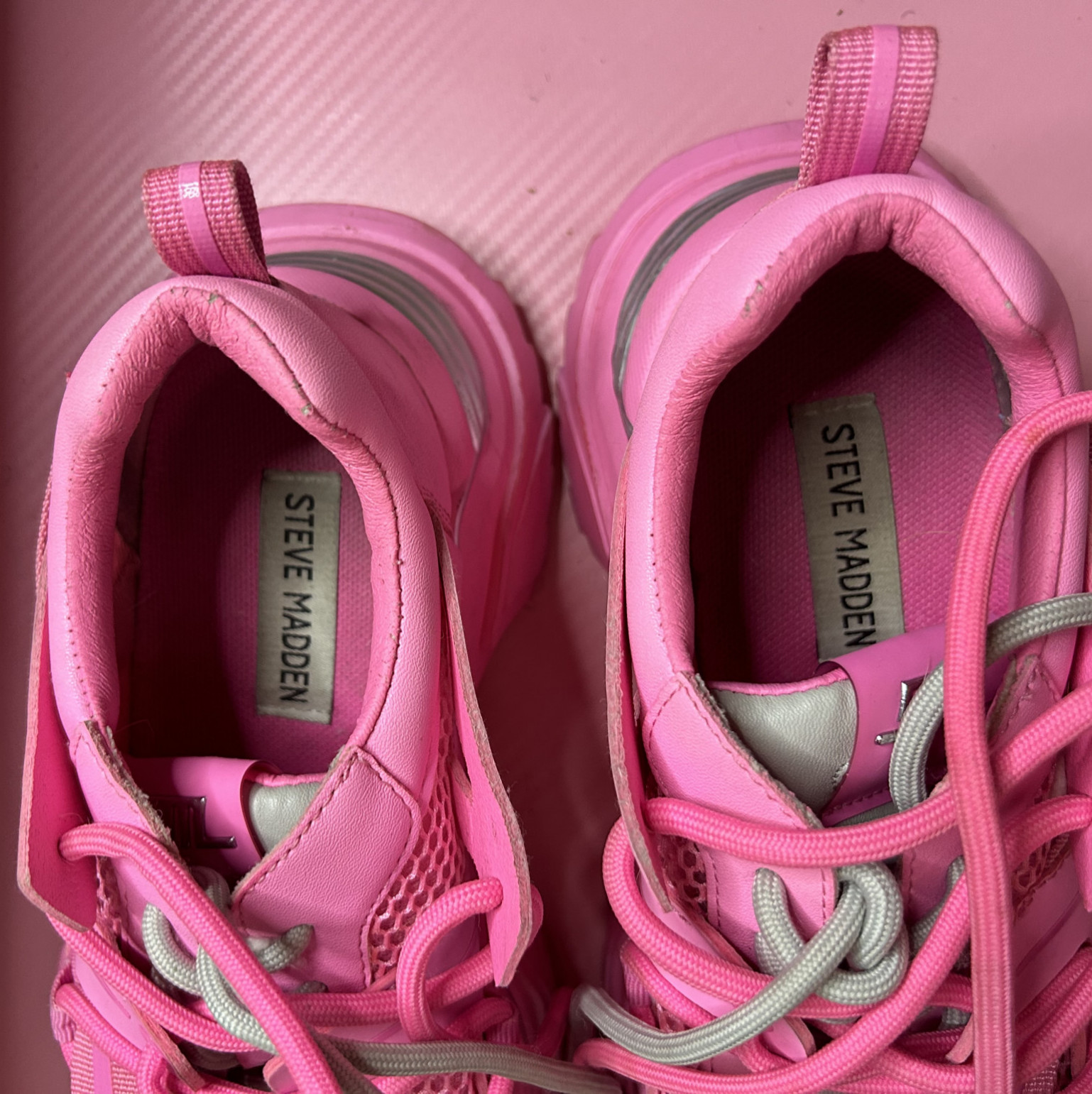 Well Worn Well Used and Dirty Pink Steve Maddens
