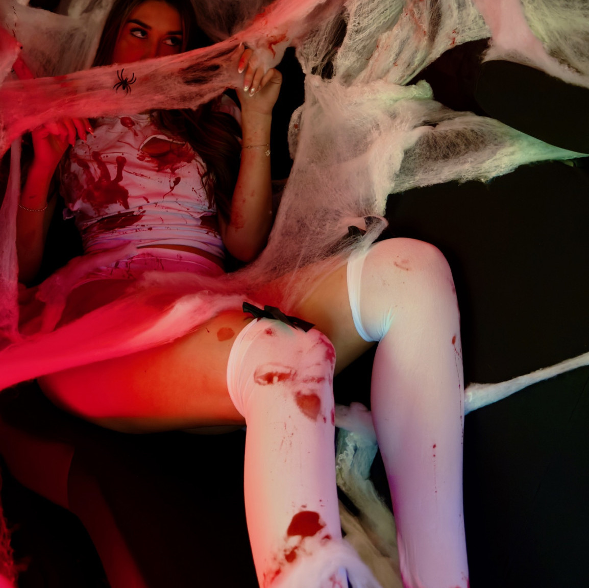 white nylon stockings