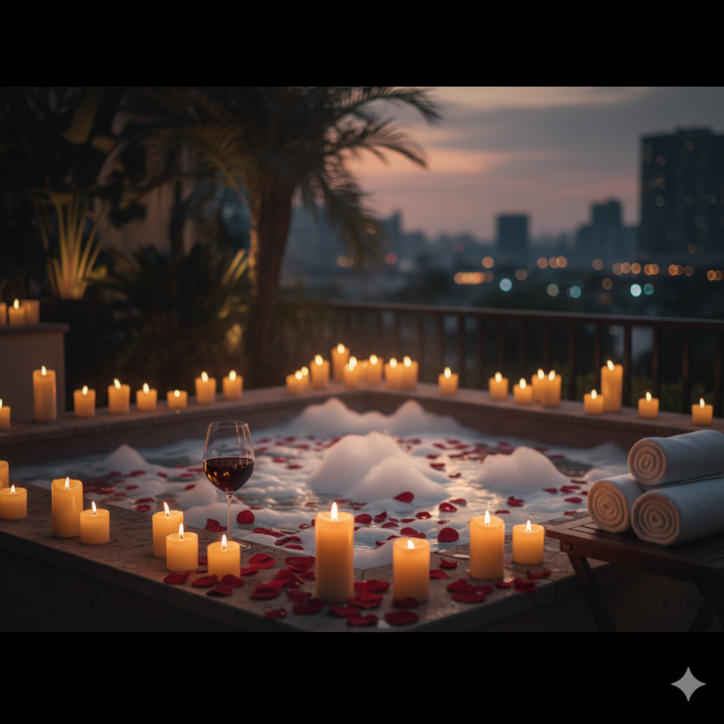 A night in the jacuzzi
