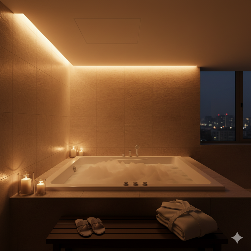 A night in the jacuzzi