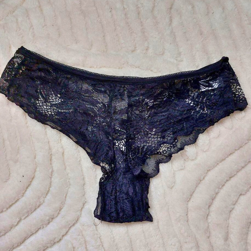 Worn Black Lace Panties