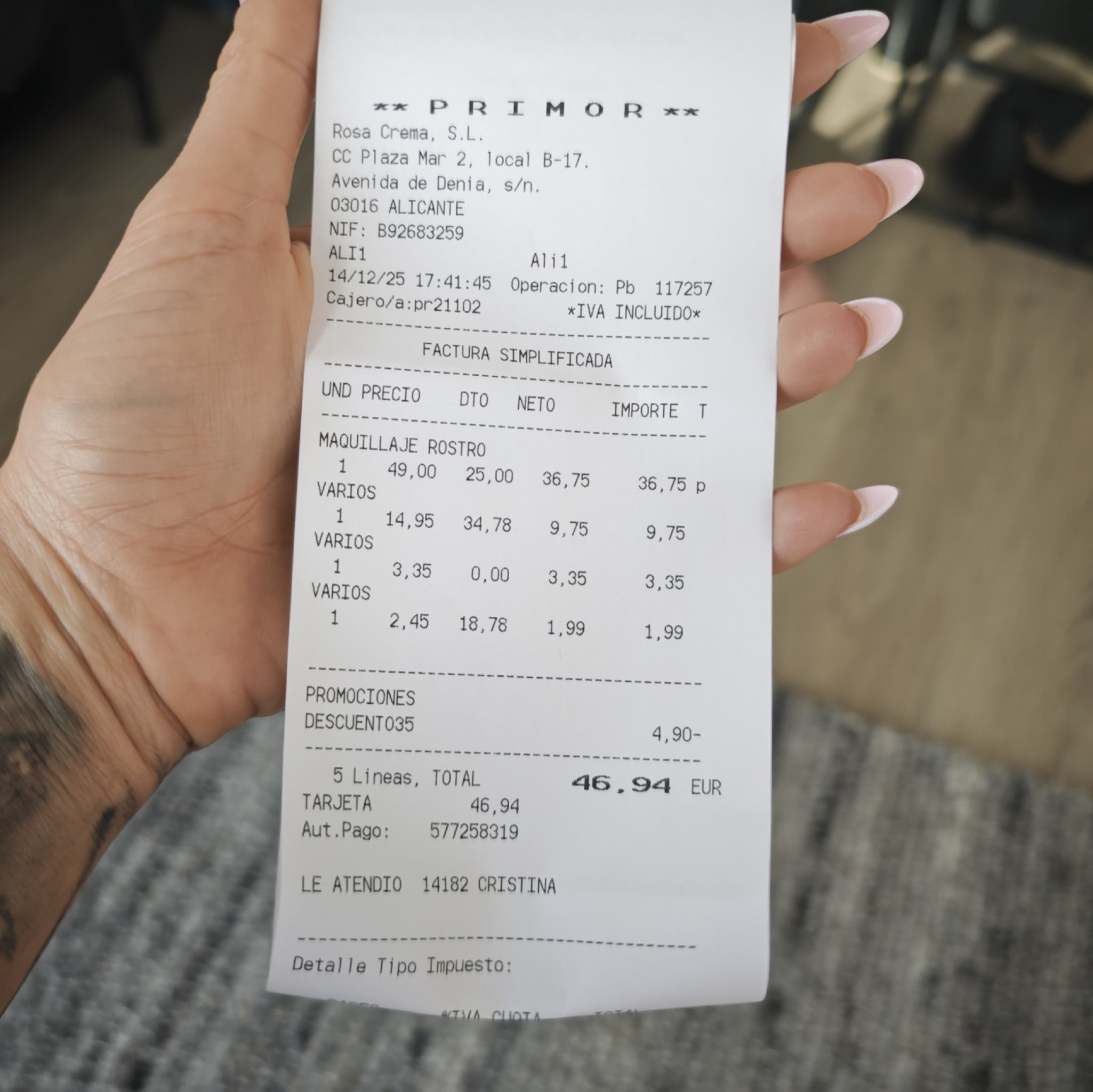 Pay for my shopping bills tights panties and makeup