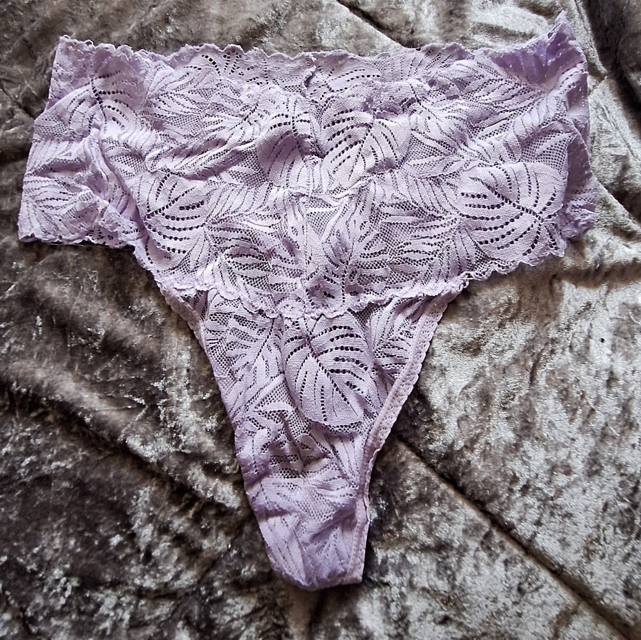 Lavender Lace Thong