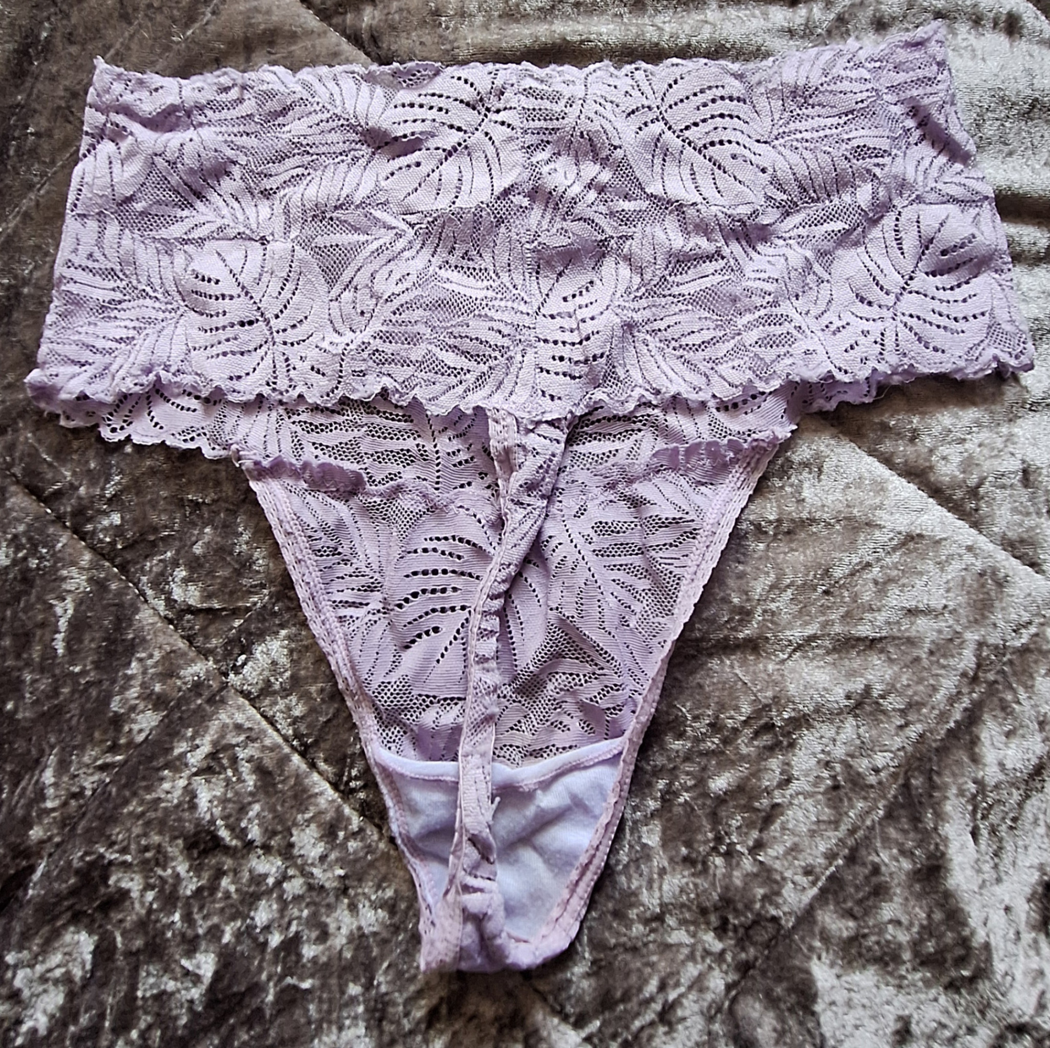 Lavender Lace Thong
