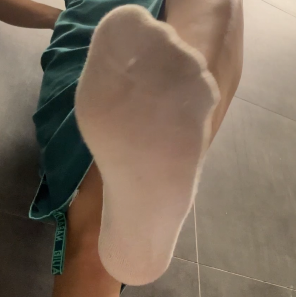 White dirty socks