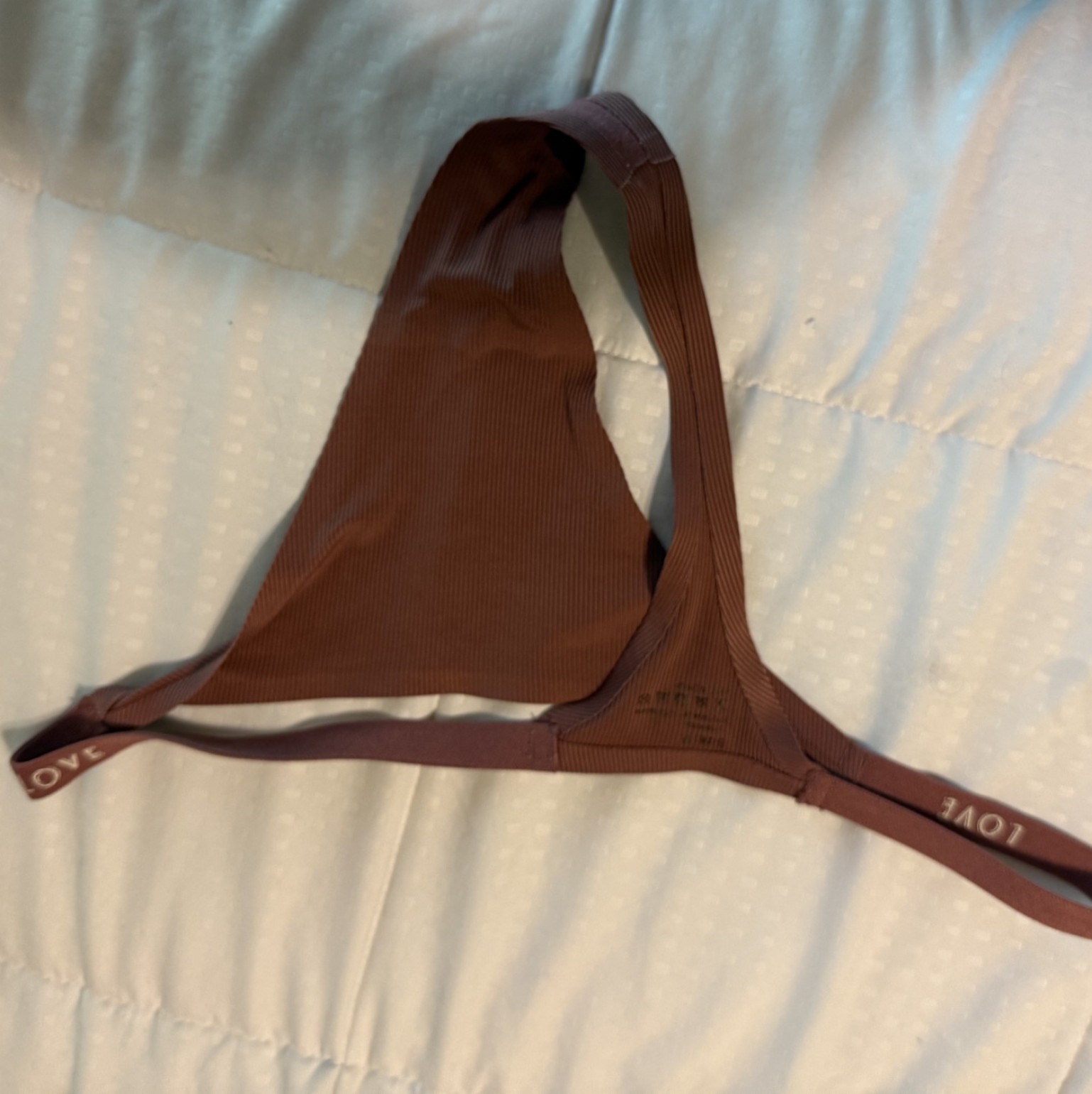 Maroon Thong cummed in