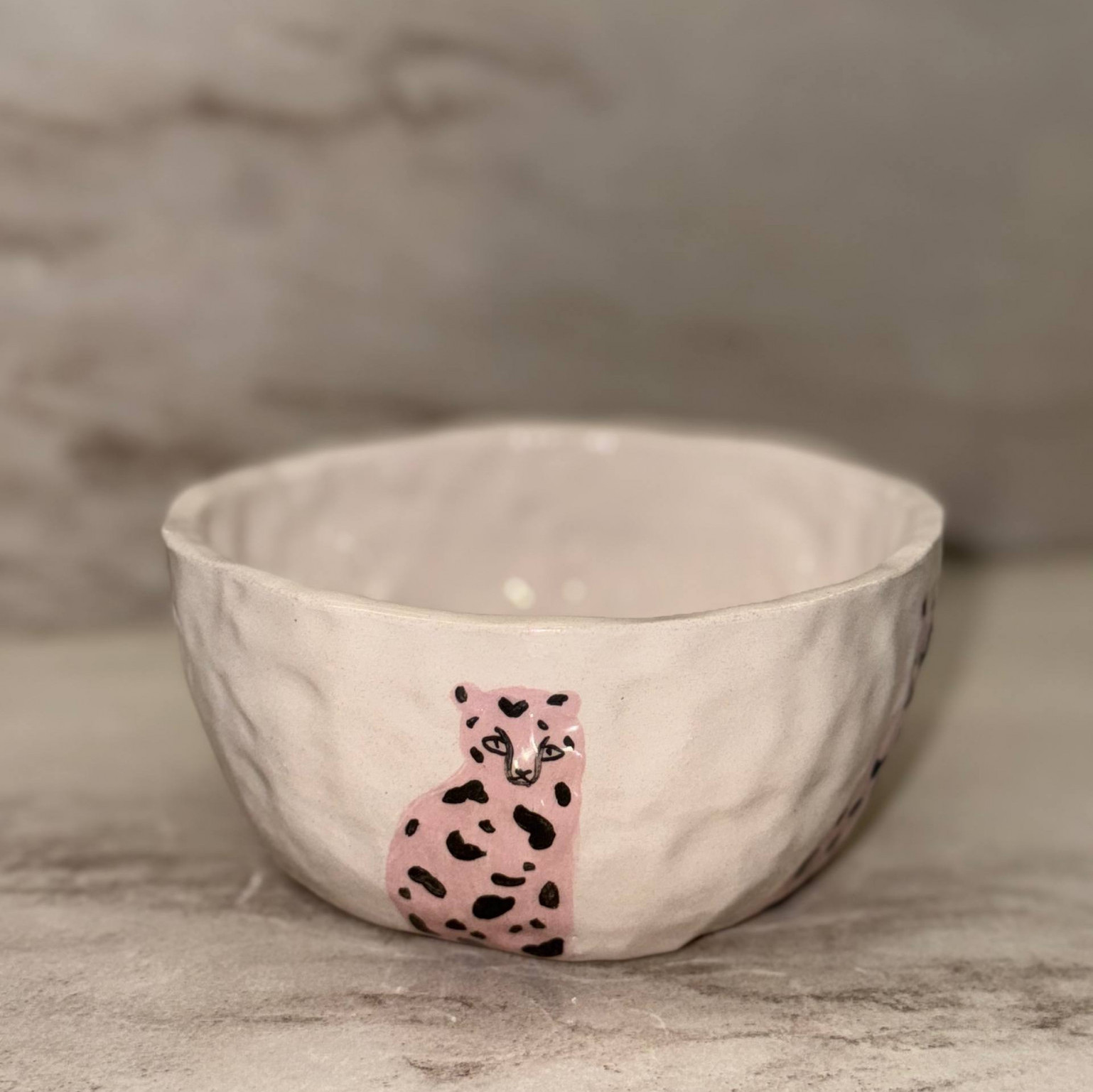 Spotted Porcelain Whisper: The Cheeky Dalmatian Bowl One On