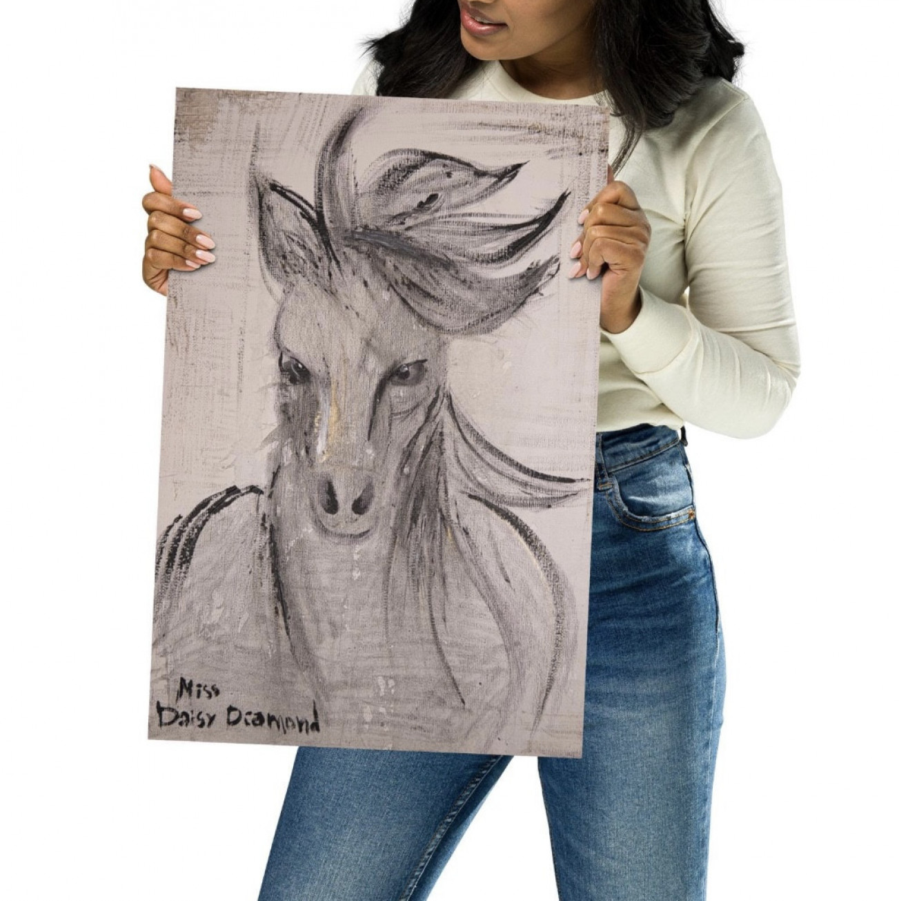 Raw Power Abstract Fluid Expression Poster