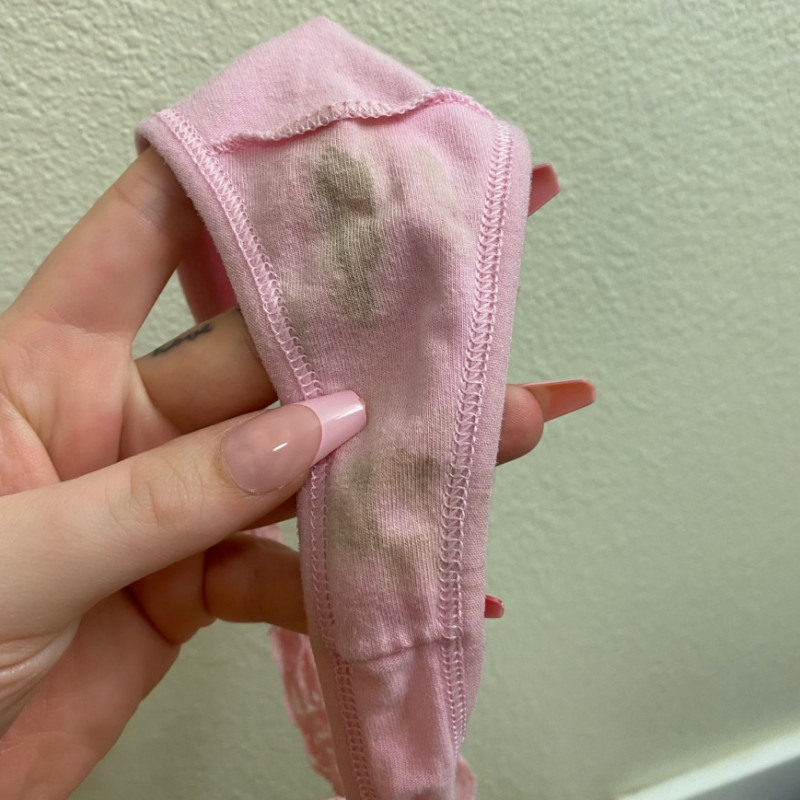 Pink stained panty