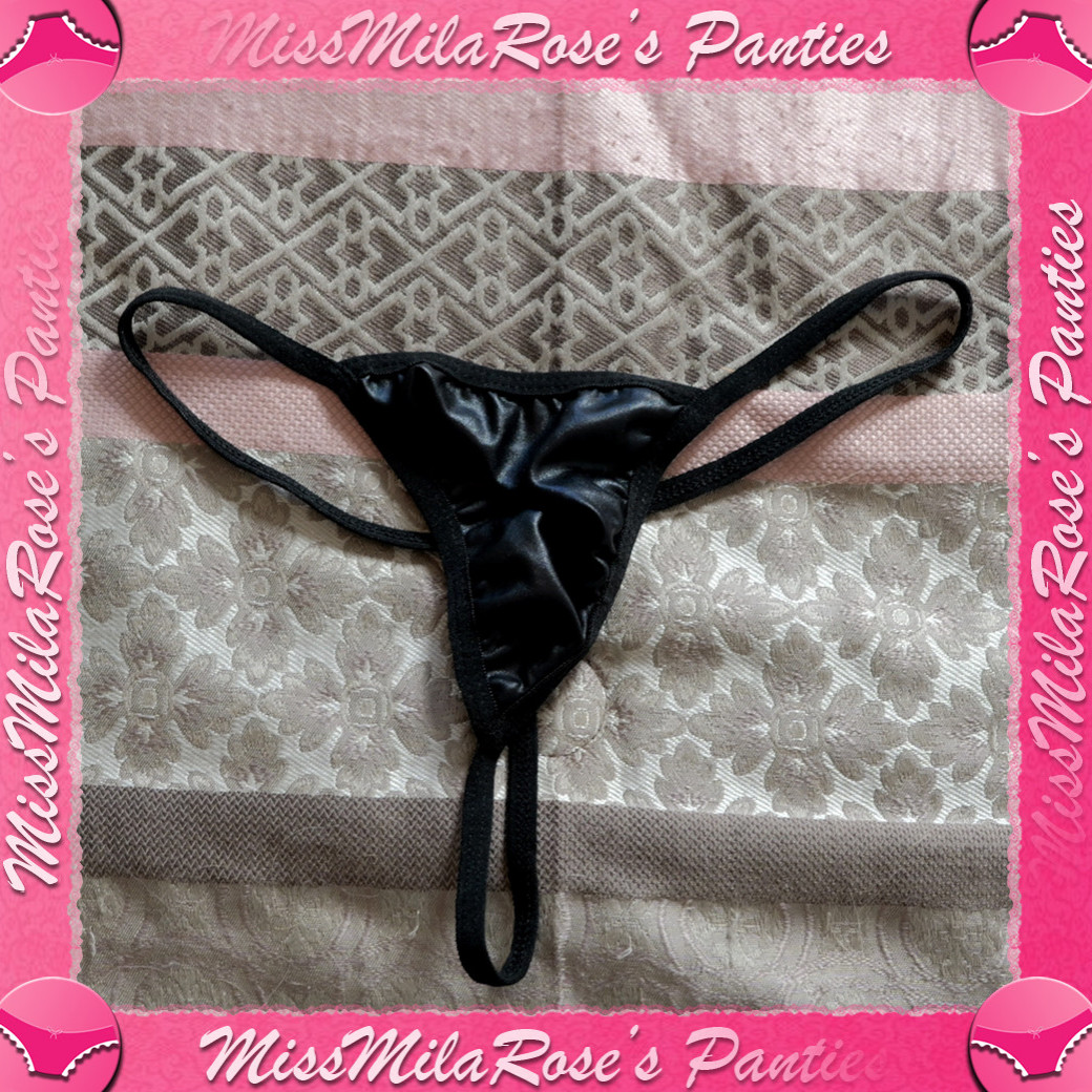 Black Leather Thong