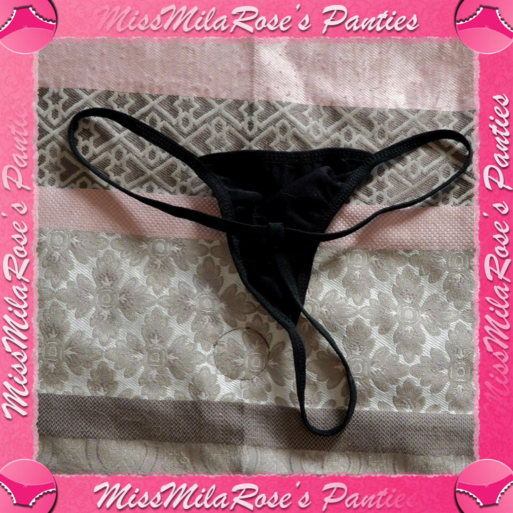 Black Leather Thong