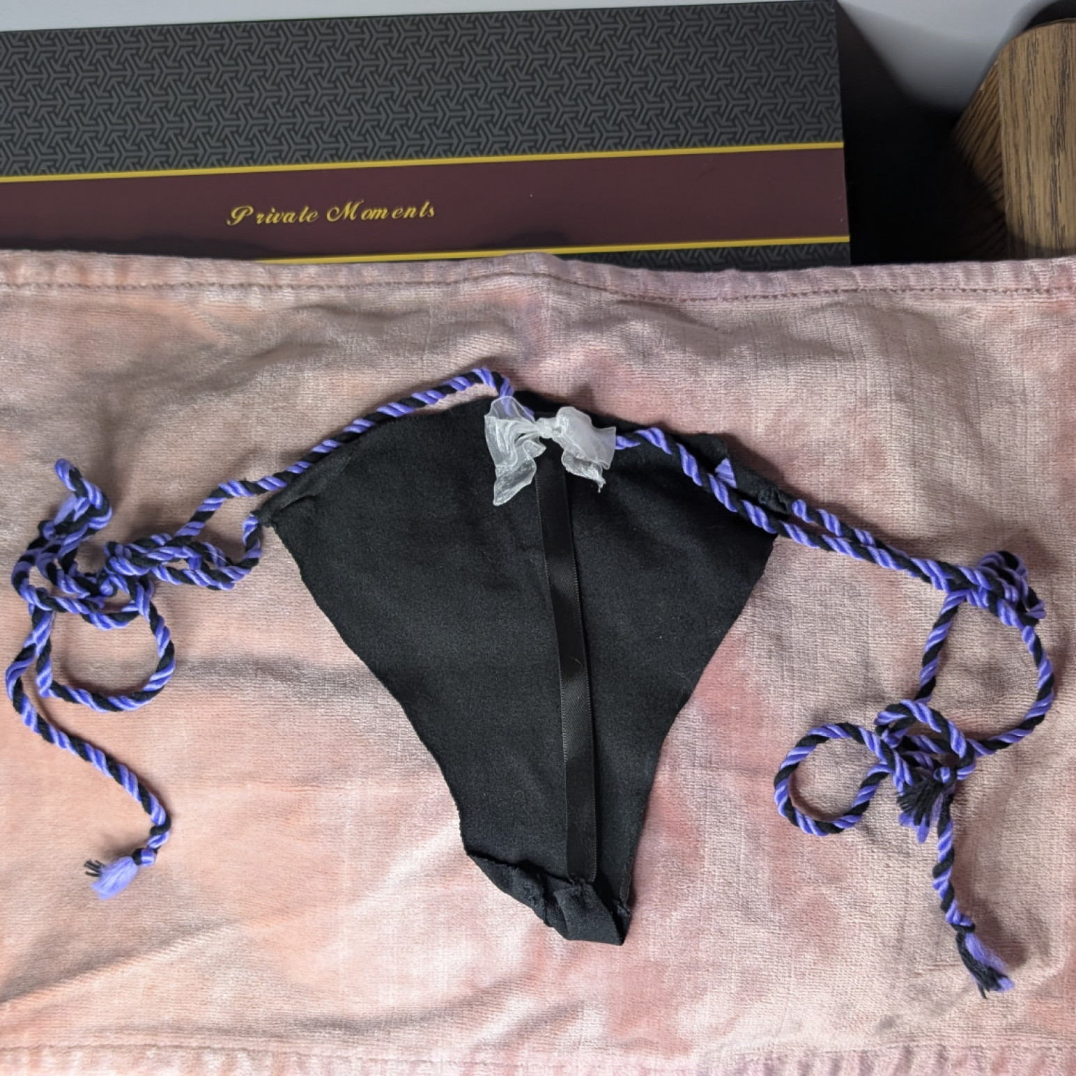 Handmade G String Thong with adjustable side ties
