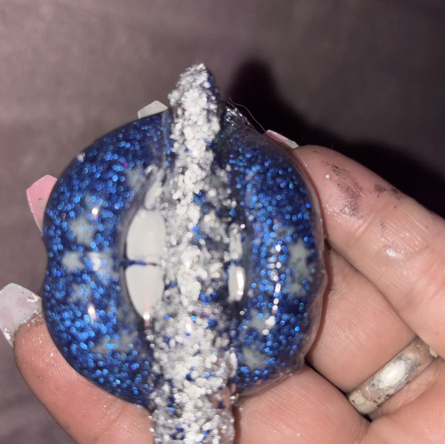 The silver bullet werewolf lip keychain