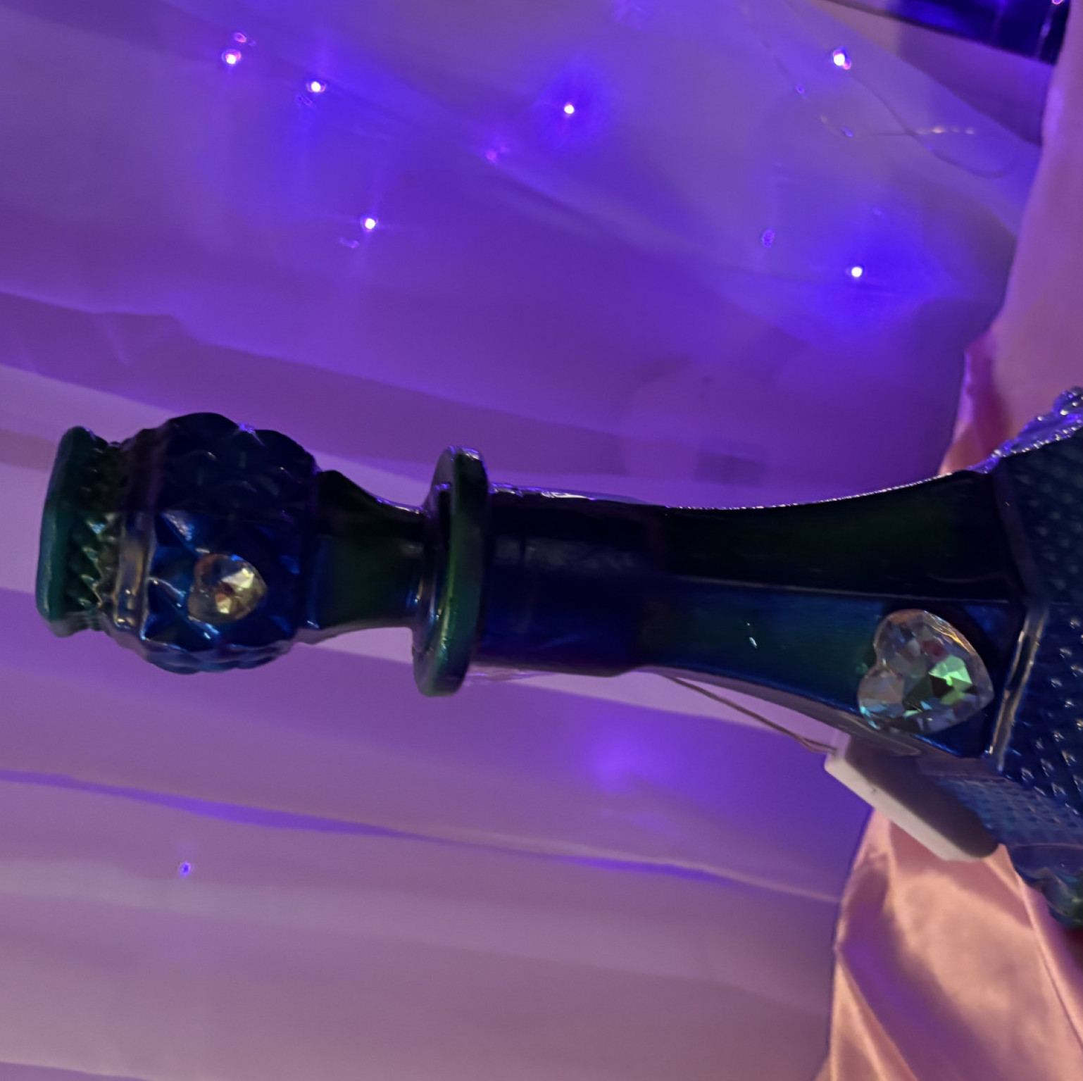 Blue green light up genie bottle