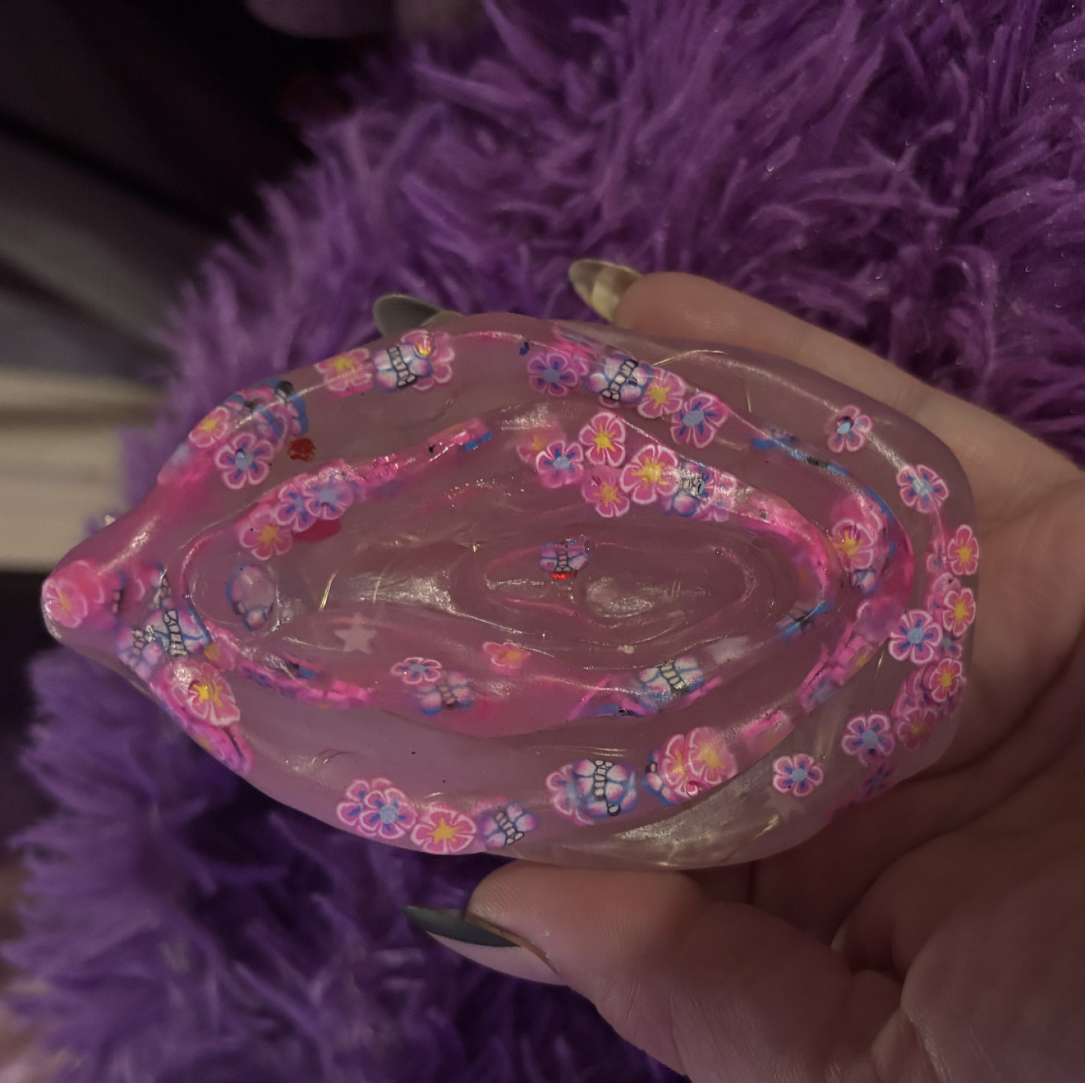 Light up, resin vagina