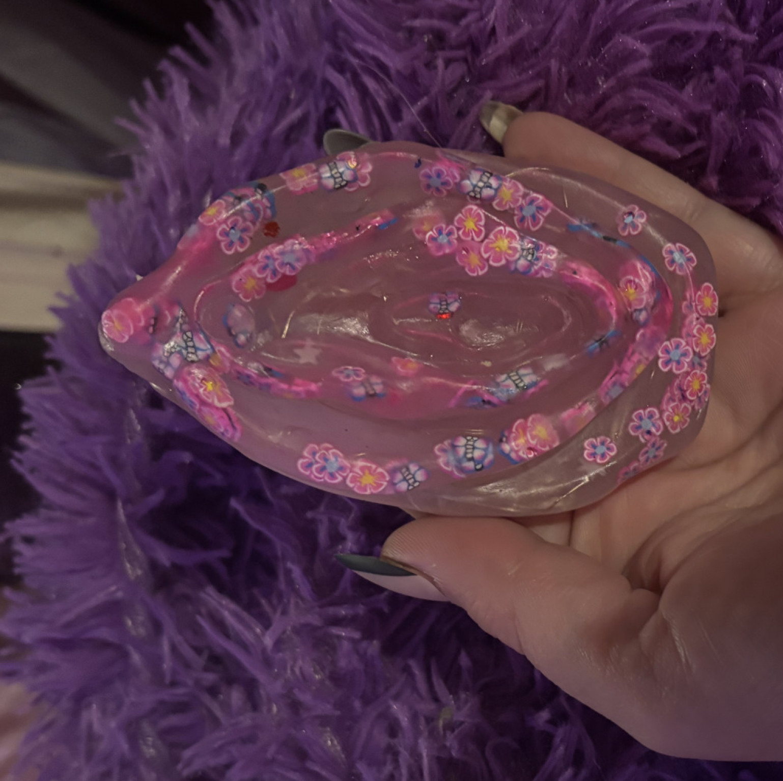 Light up, resin vagina