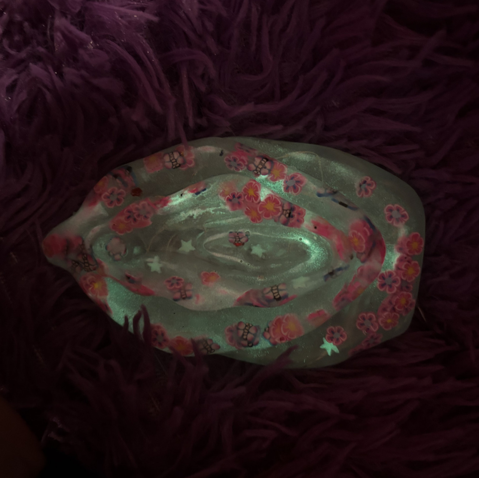 Light up, resin vagina