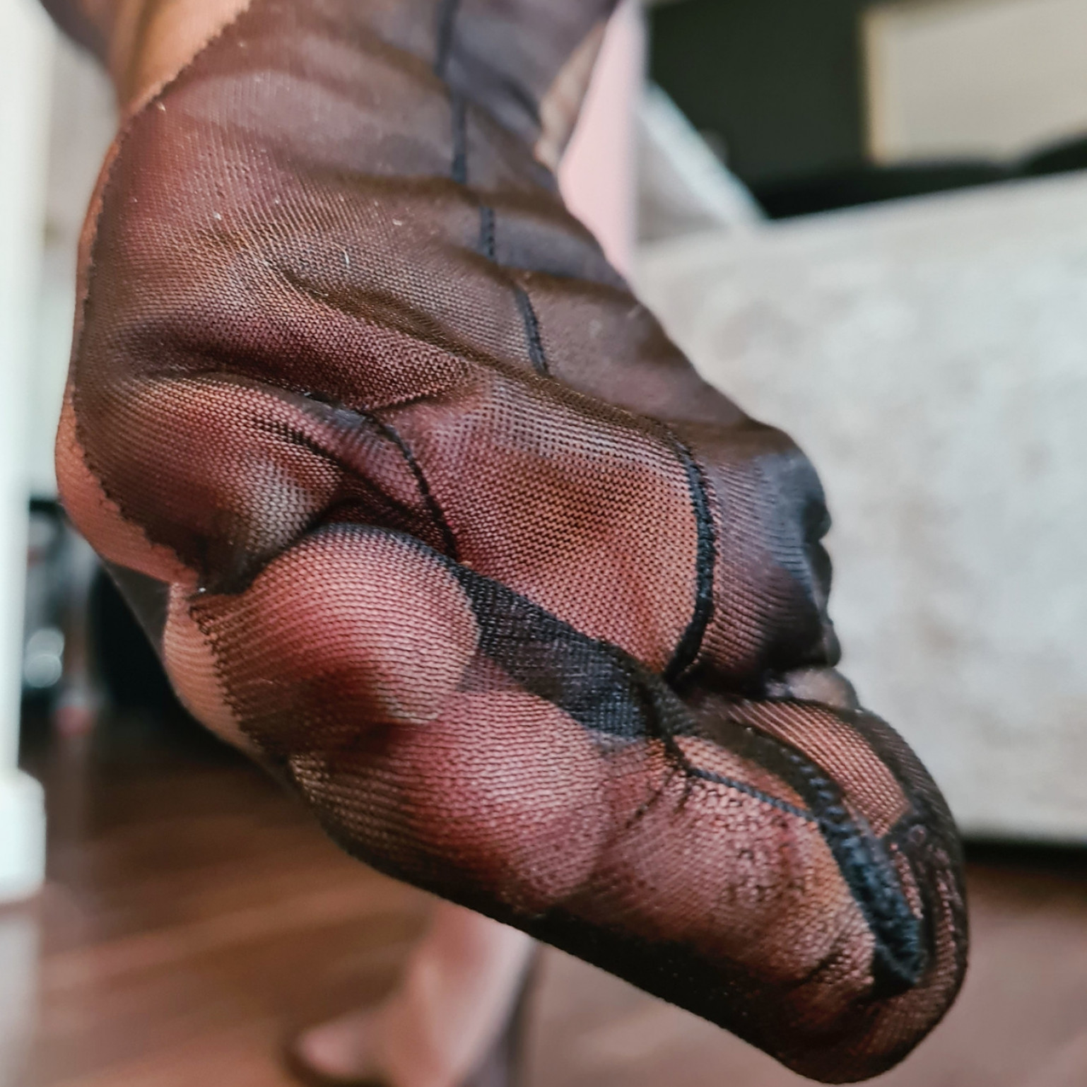 Black Silk Step 50 Black Nylon Foot Archive Photos