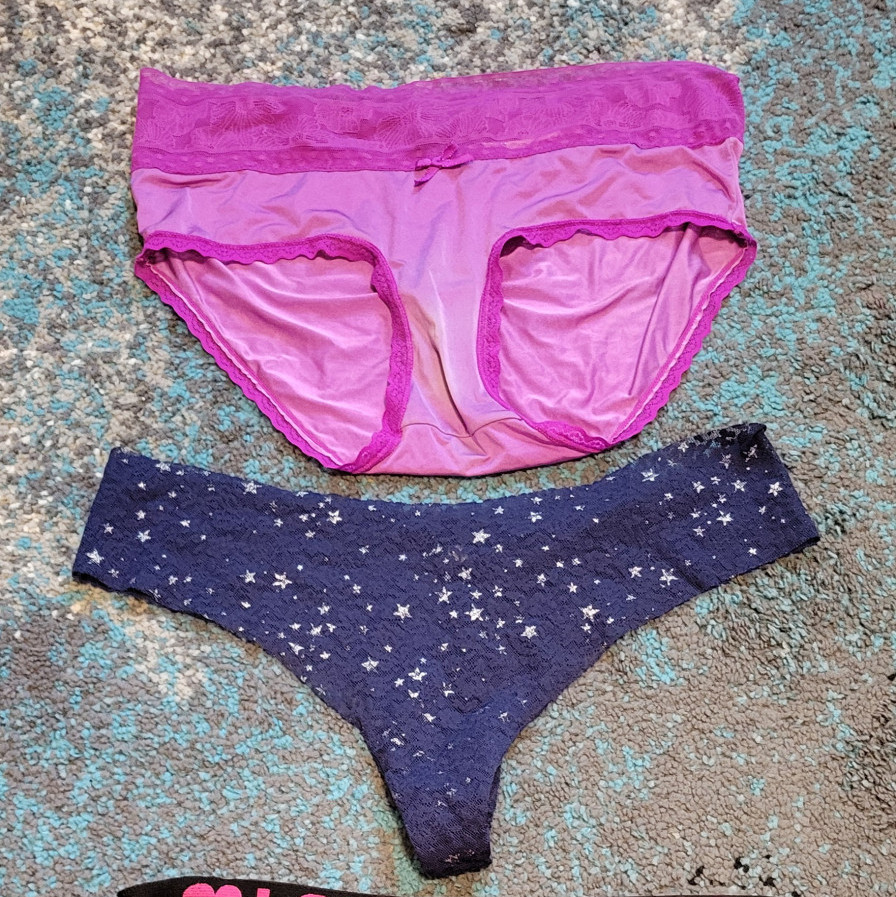 4 PAIRS OF PANTIES WITH 10 MIN CUSTOM VIDEO WEARING THEM