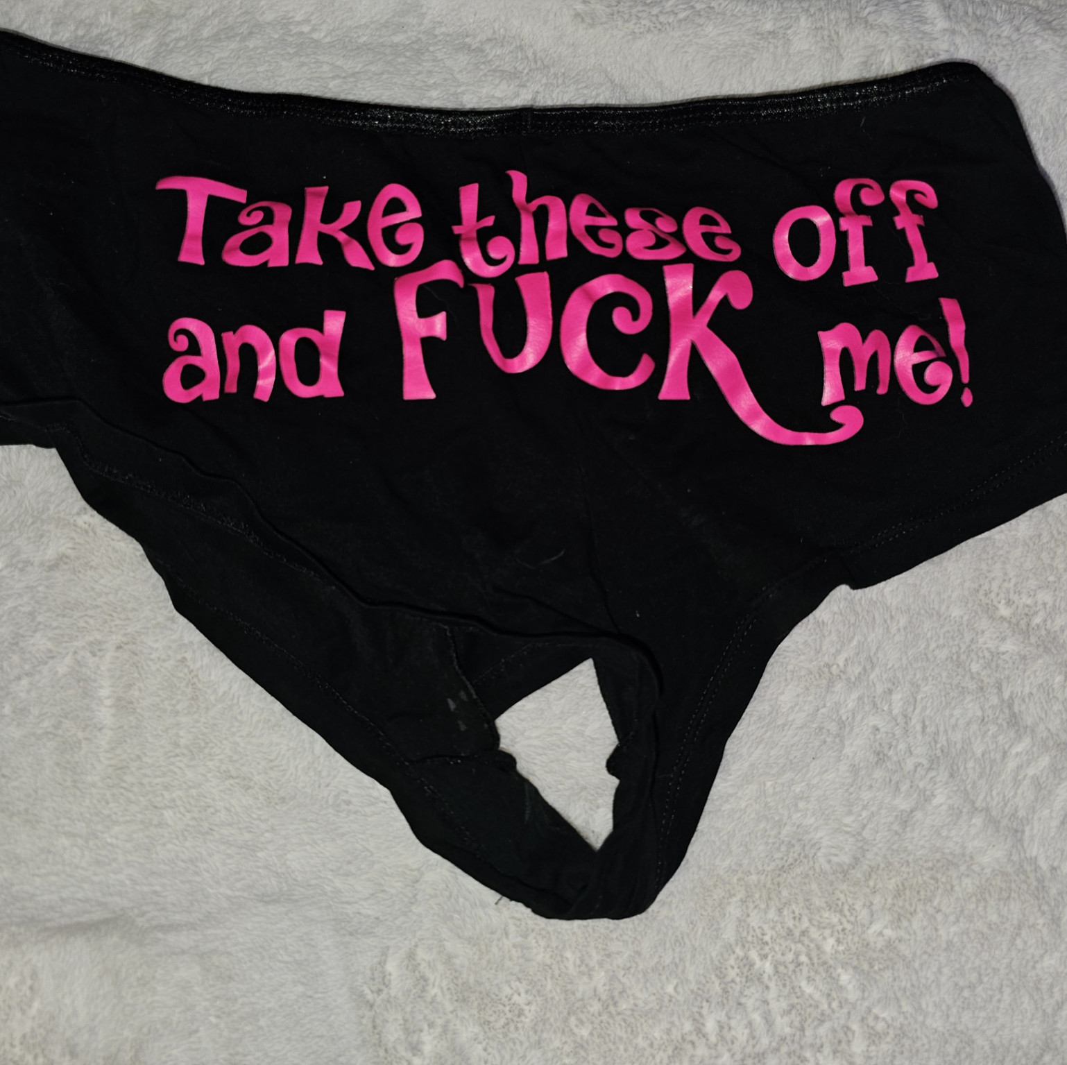 Naughty message black boyshorts