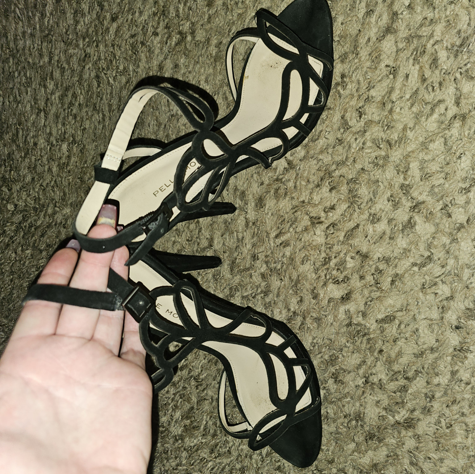 Sexy Black Strappy Formal High Heels