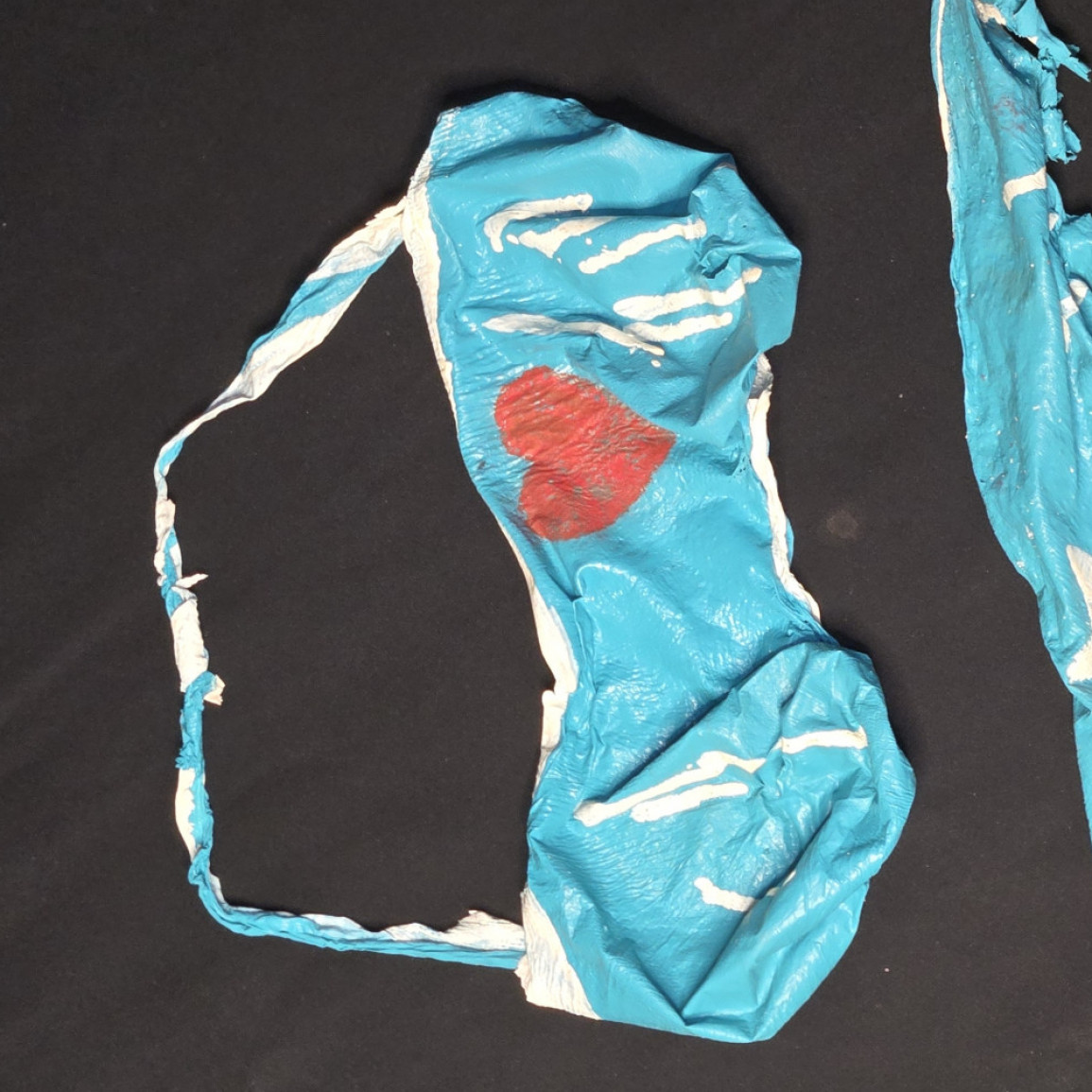 Latex body paint bra and panty set