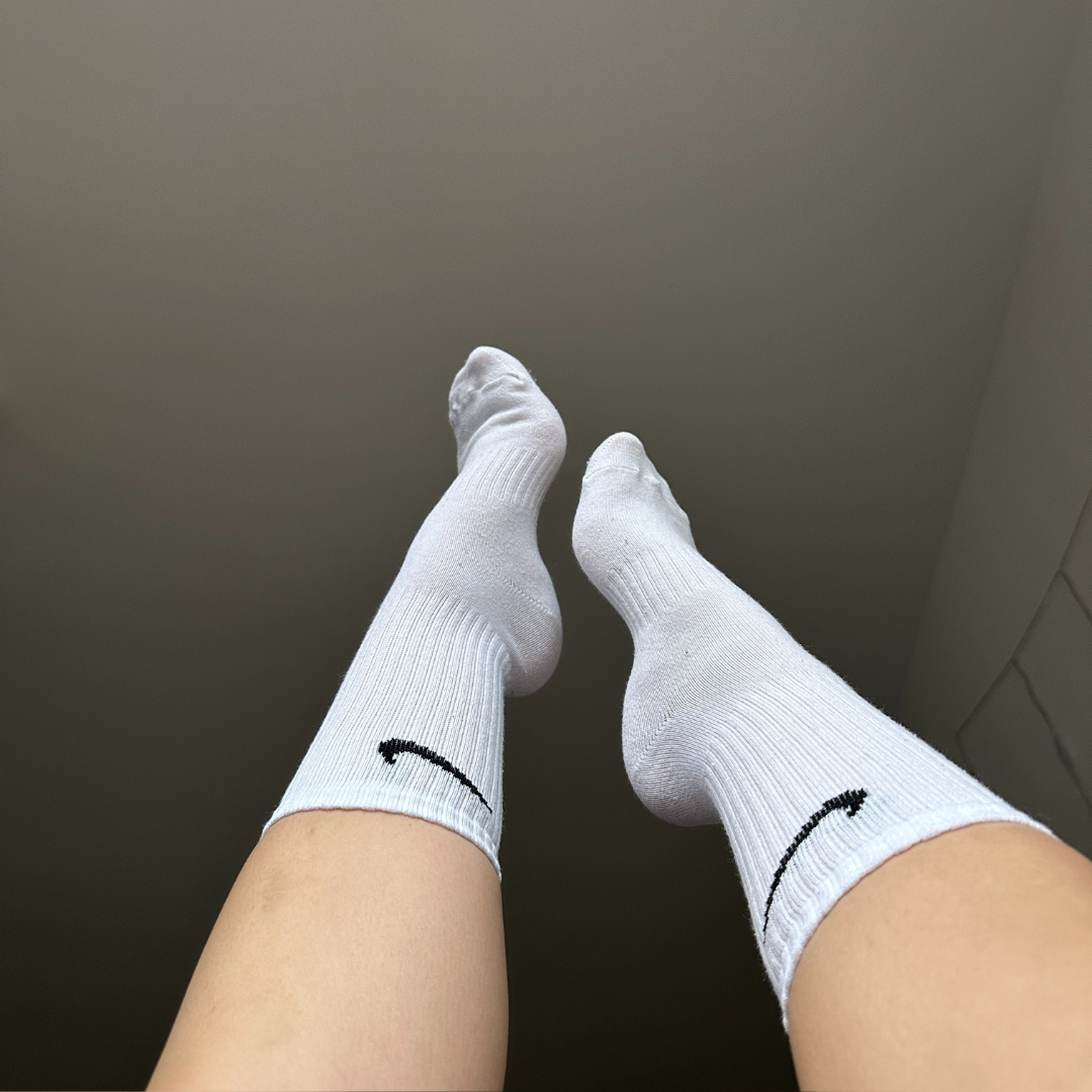 Sweaty White Nike Socks