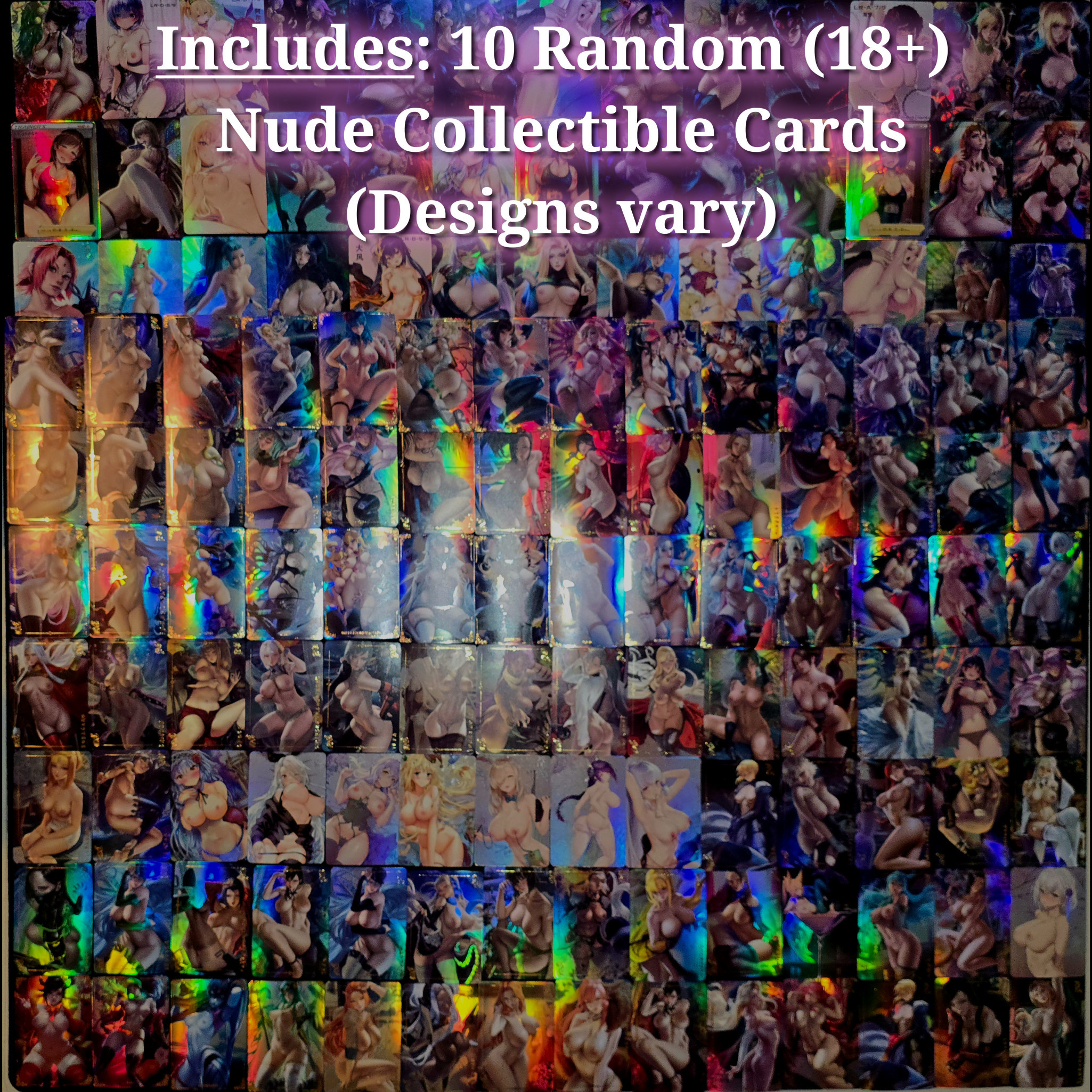 10 Random Nude TCG Collectible Cards: NODRULE LLC Curated