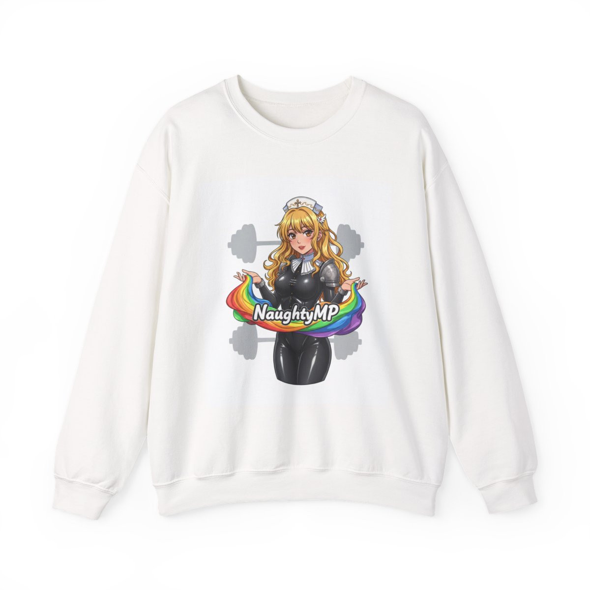 Blonde Anime Maid Illustration Sweatshirt