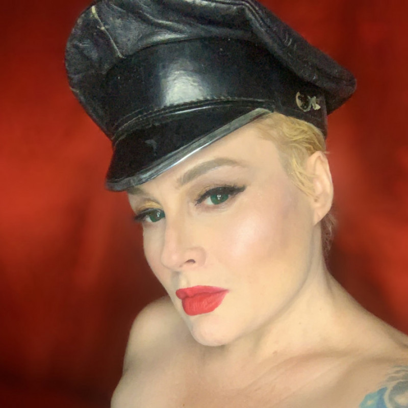 Lusty Fishnet Leather Daddy