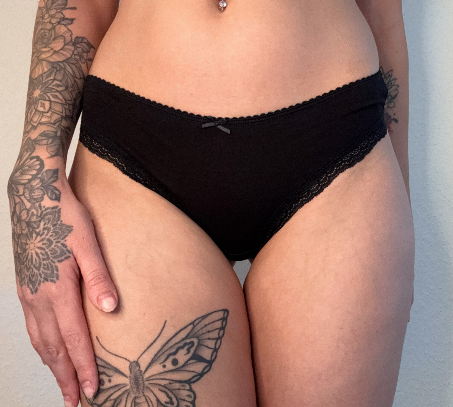 Worn Black Cotton Panty