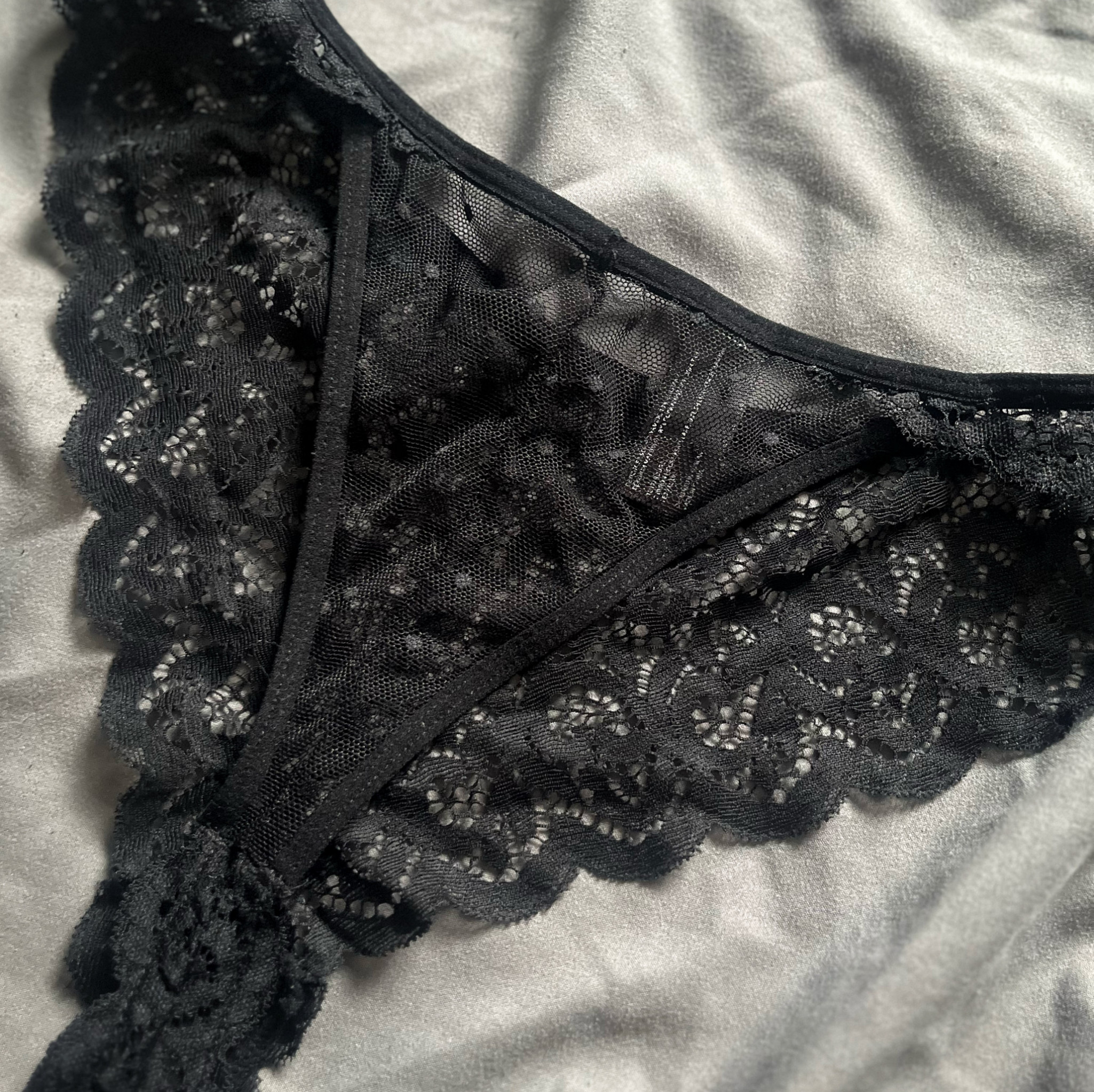 Sexy Black Lace Thong